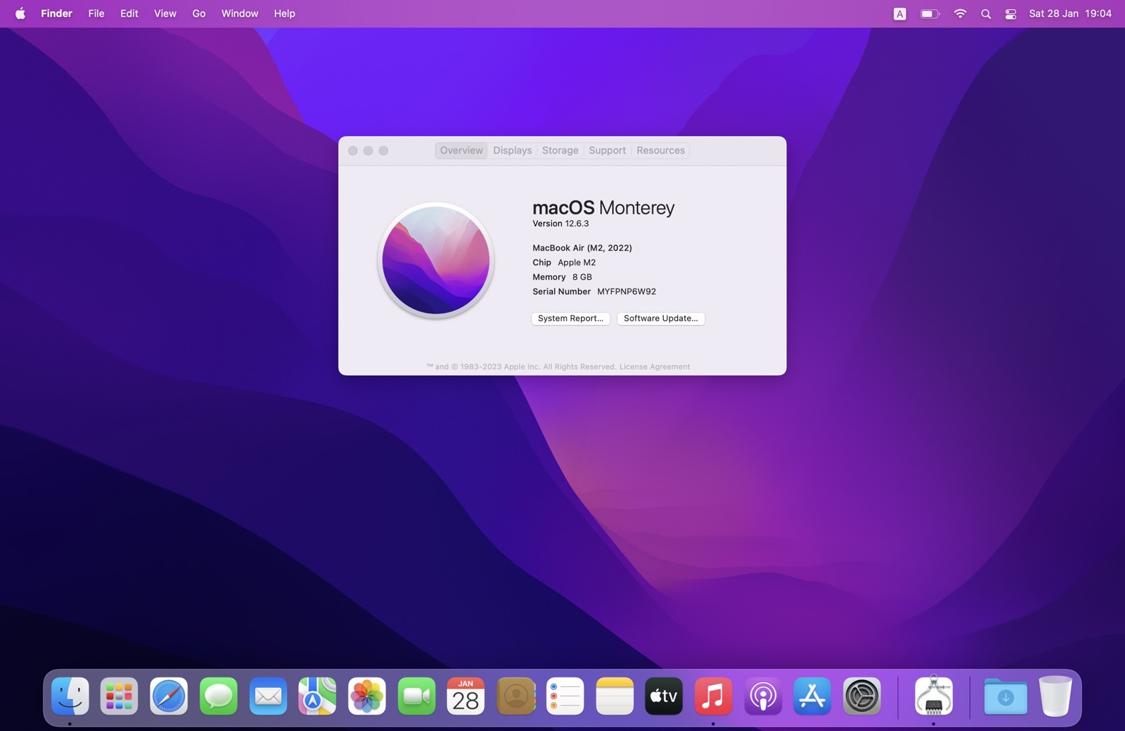MacBook Air (M2, ปี 2022) Ram 8GB+SSD 256GB