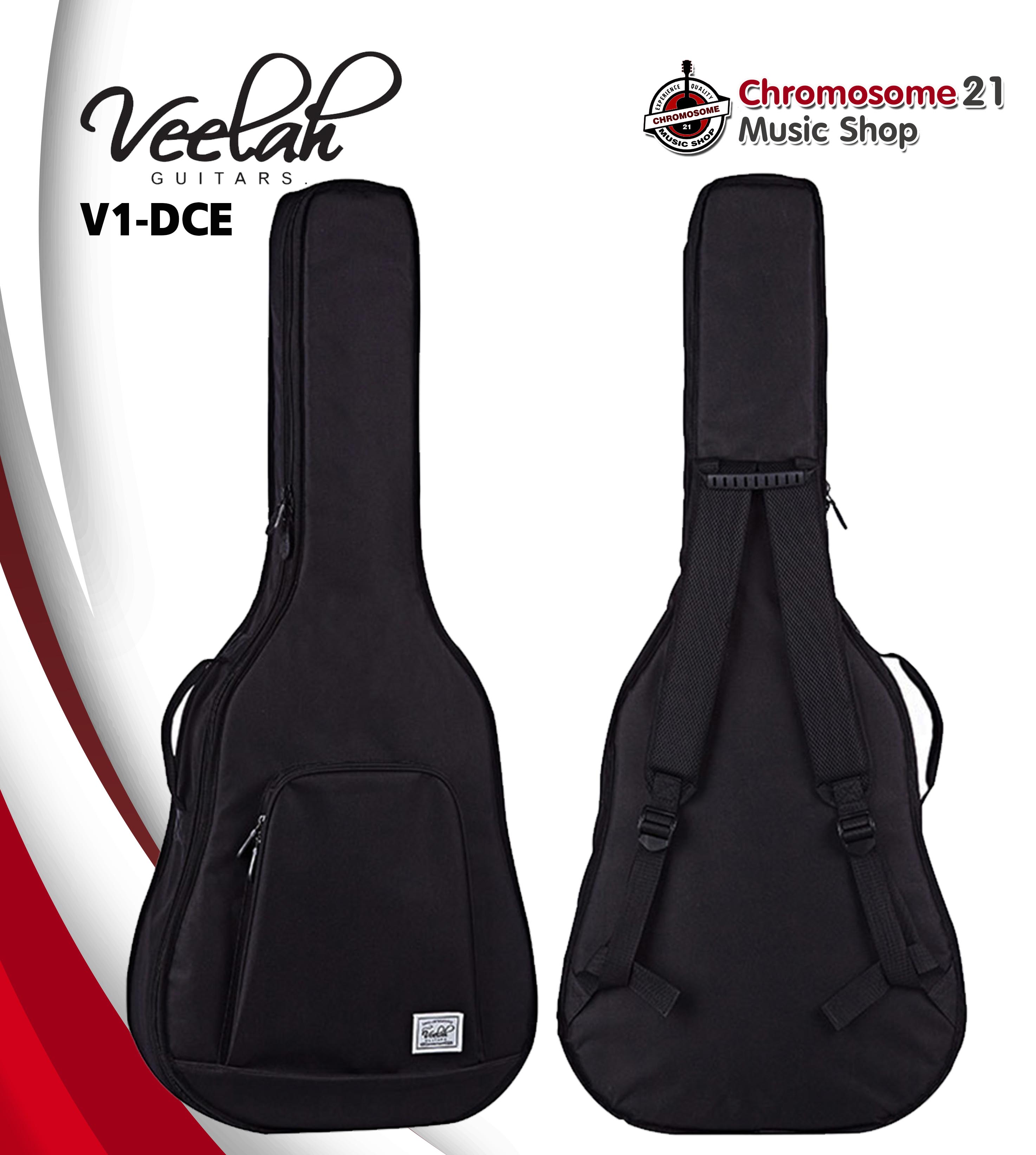 กีตาร์โปร่งไฟฟ้า Veelah V1-DCE