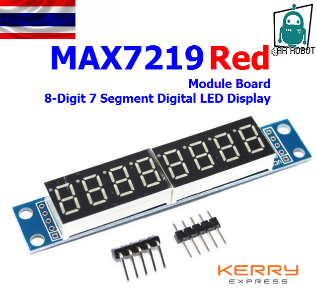 โมดูล จอแสดงตัวเลข 8 หลัก สีแดง 0.36" MAX7219 Digital Tube Display Module