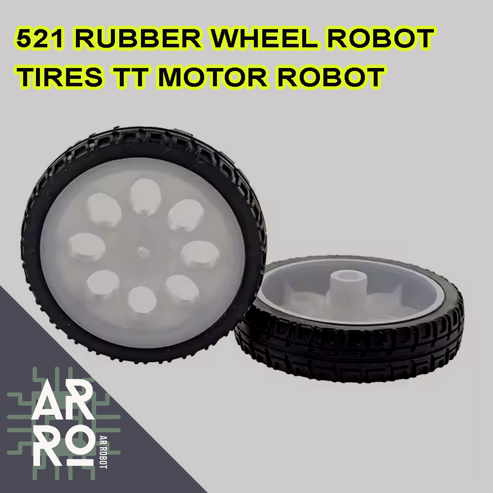 521 Rubber Wheel Robot Tires TT Motor Robot Smart Car Platform (ราคาต่อคู่)
