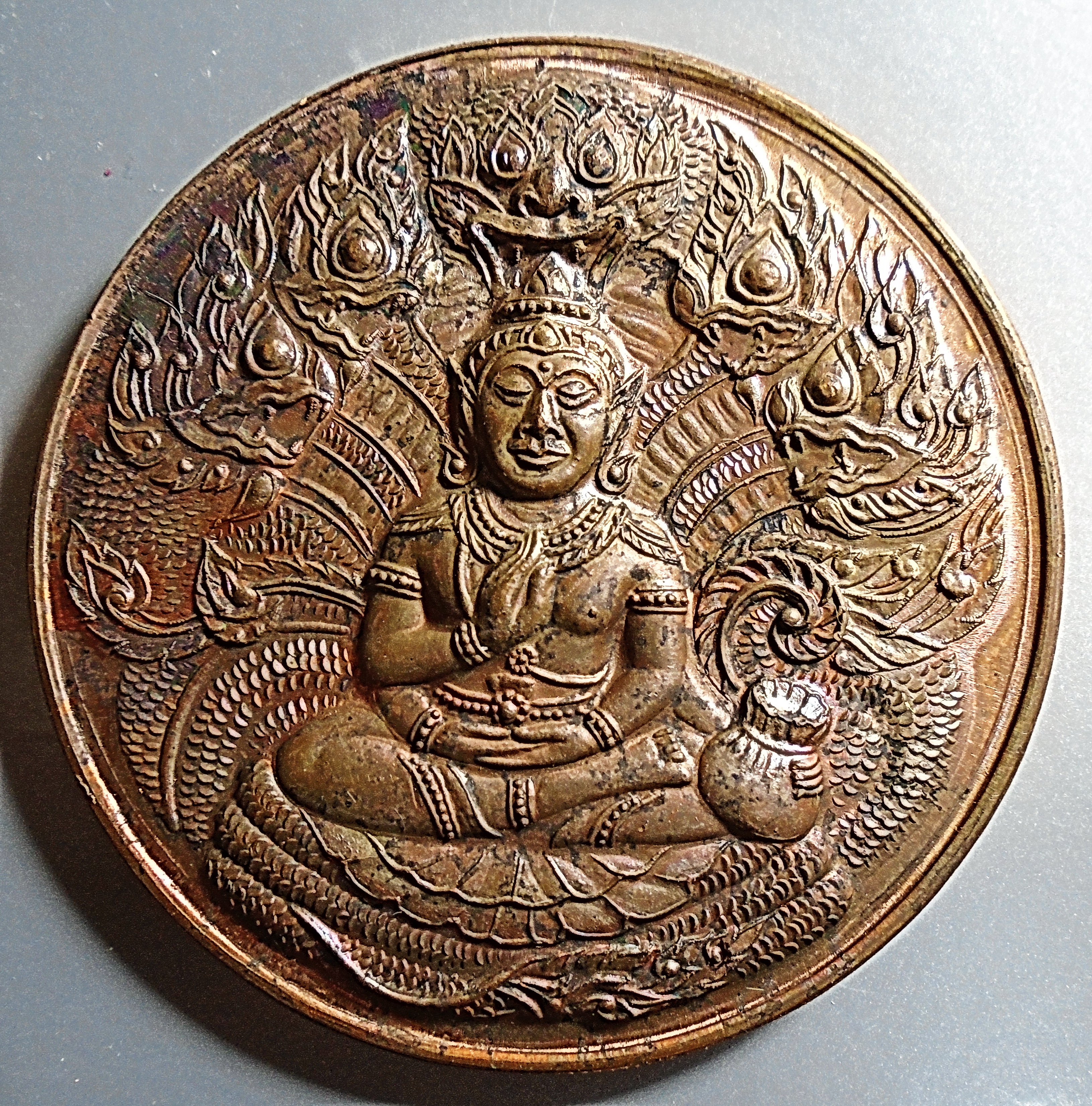 เหรียญจตุคามรามเทพ วัดปริวาส รุ่นพ่อประทานทรัพย์ ปี 2550 ขอบสตางค์ กล่องเดิม