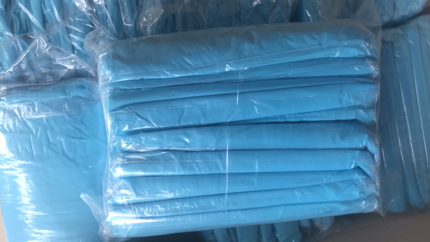 เสื้อกาวน์พลาสติคสีฟ้า Plastic Gown ( 10ตัว/แพค )