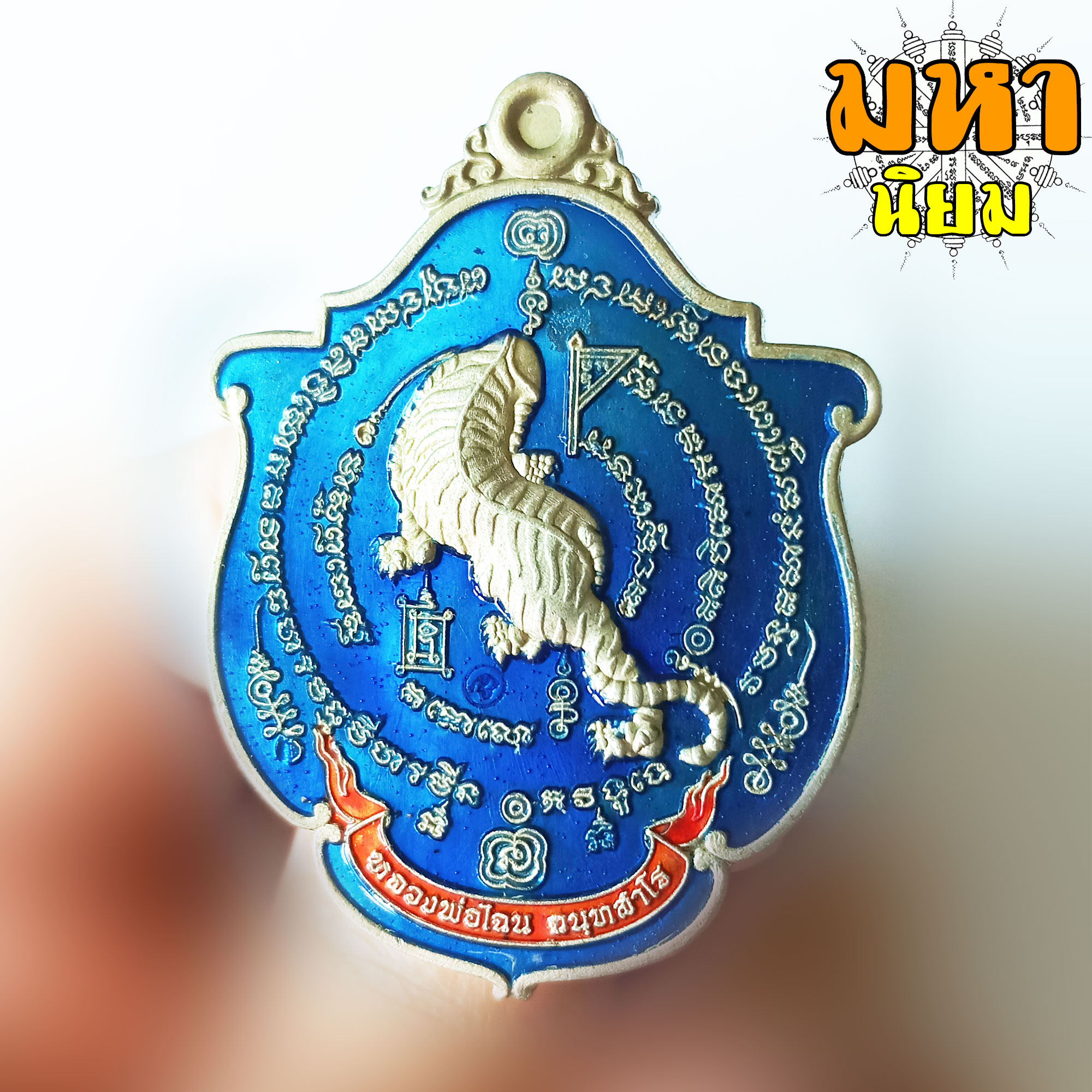 เหรียญเสือกำราบป่า เนื้อเงินลงยา หลวงพ่อไฉน ฉนทสาโร วัดคุณากรบูรพาจารย์ จ.ขอนแก่น พร้อมกล่องอย่างดี