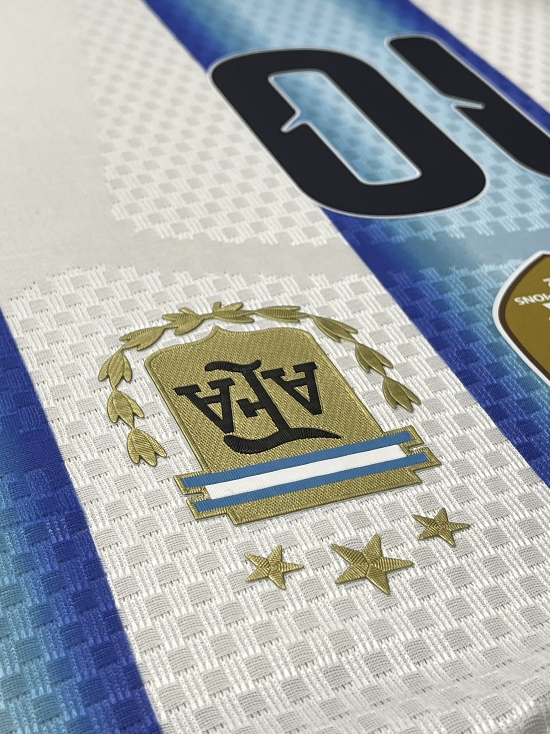 2025-26 เสื้อทีมชาติอาเจน เหย้า สีฟ้าขาว สำหรับผู้ชาย Player Edition เกรดนักเตะ พร้อมชื่อ เบอร์ MESSI # 10 Size S-2XL