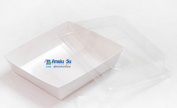 กล่องสี่เหลี่ยมฝาใส ถาดอาหารเคลือบพร้อมฝาครอบใส (แพ็คละ 25 ชุด) กล่องใส่เค้กลาวา กล่องใสเคลือบมัน กล่องใส่แซนวิช กล่องขนมฝาใส ขนาดปาก12x12ซม รุ่น 1212/E01/E118