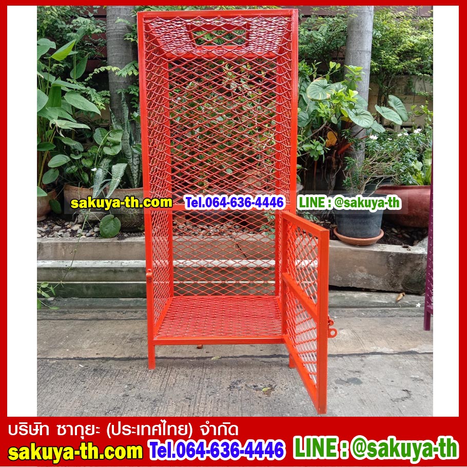 ตะแกรงทิ้งขยะขนาดใหญ่แบบมีประตู