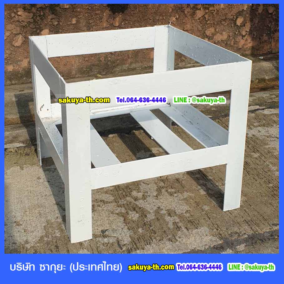 แท่นวางถังขยะ 60 ลิตร 1 ช่อง ไม่มีป้ายแผงหลัง