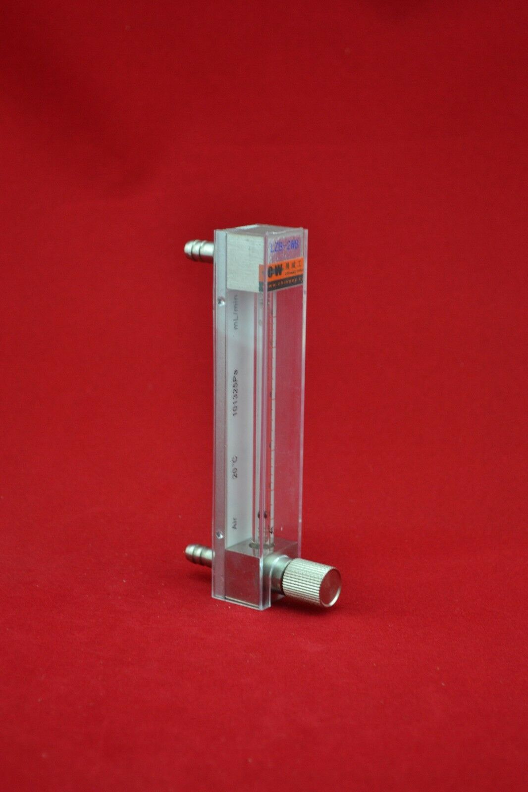 เครื่องวัดอัตราการไหลของเหลวและแก๊ซ (glass rotameter flow meter with control valve) รุ่นLZB -3WB พร้อมคอนโทรล์วาล์ว