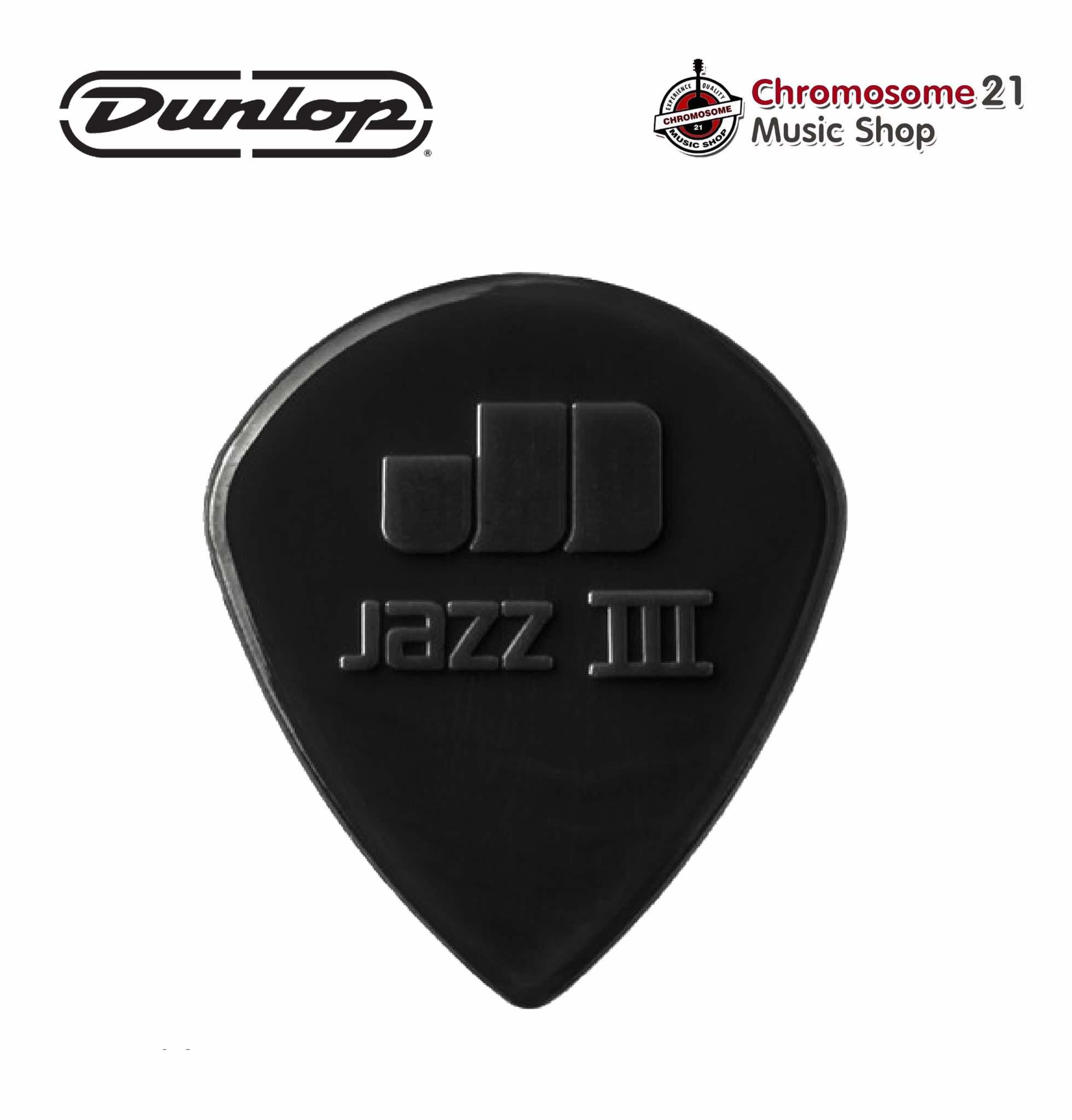 ปิ๊ก Jim Dunlop Jazz III BK Nylon Guitar Pick ความหนา 1.38 mm สีดำ