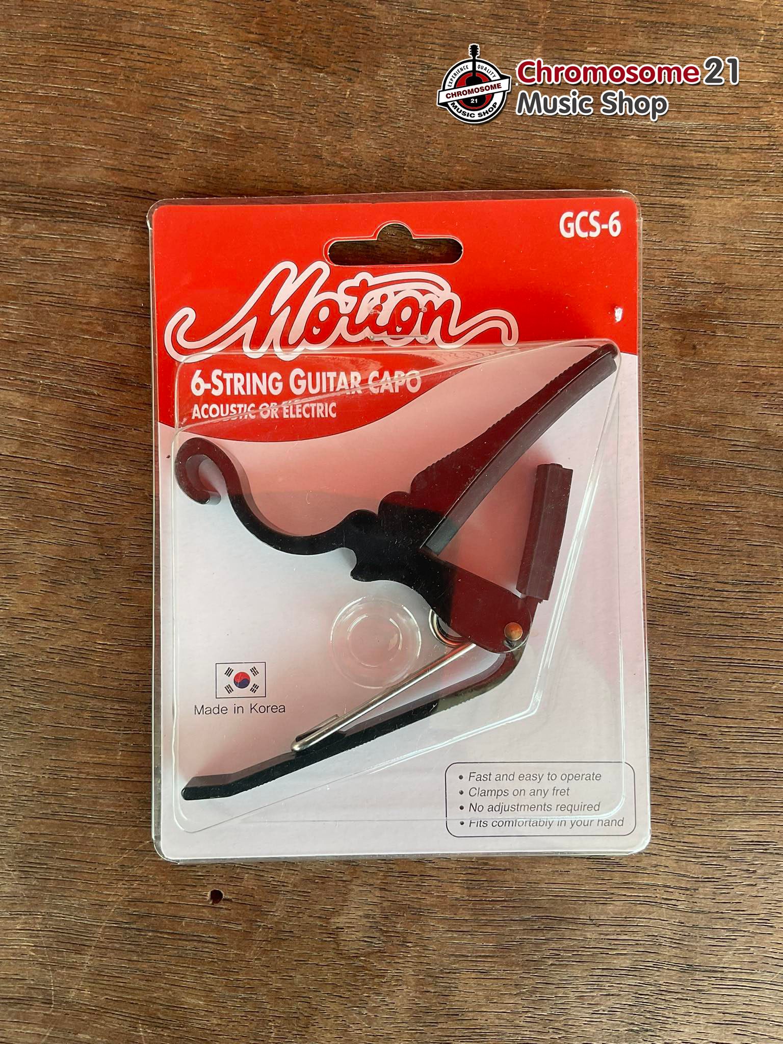 คาโป้เหล็ก Capo Motion GCS-6 Made in Korea.(สีดำ)