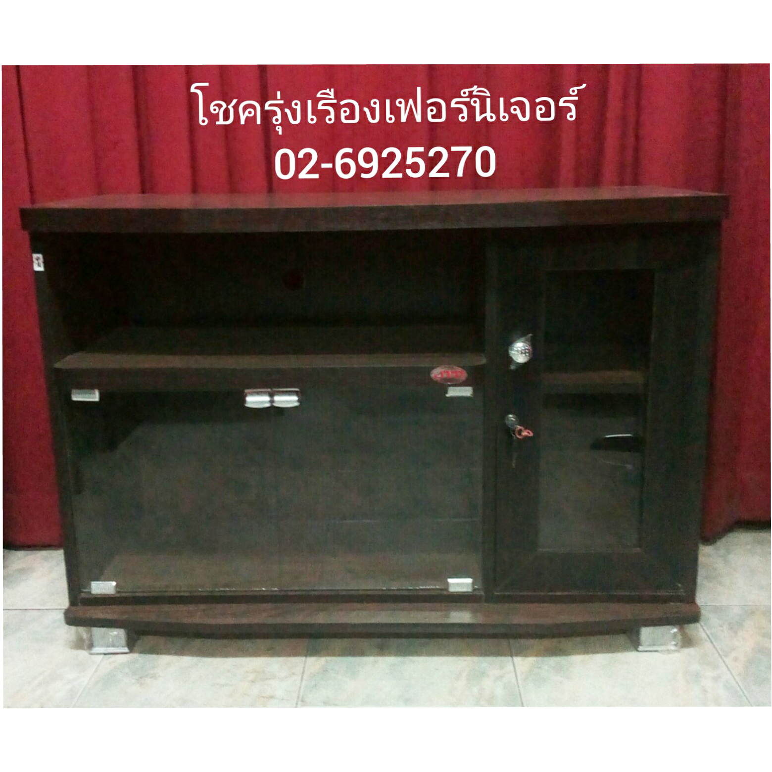 ตู้วางTVขนาด90ซม.(ประตูกระจก)