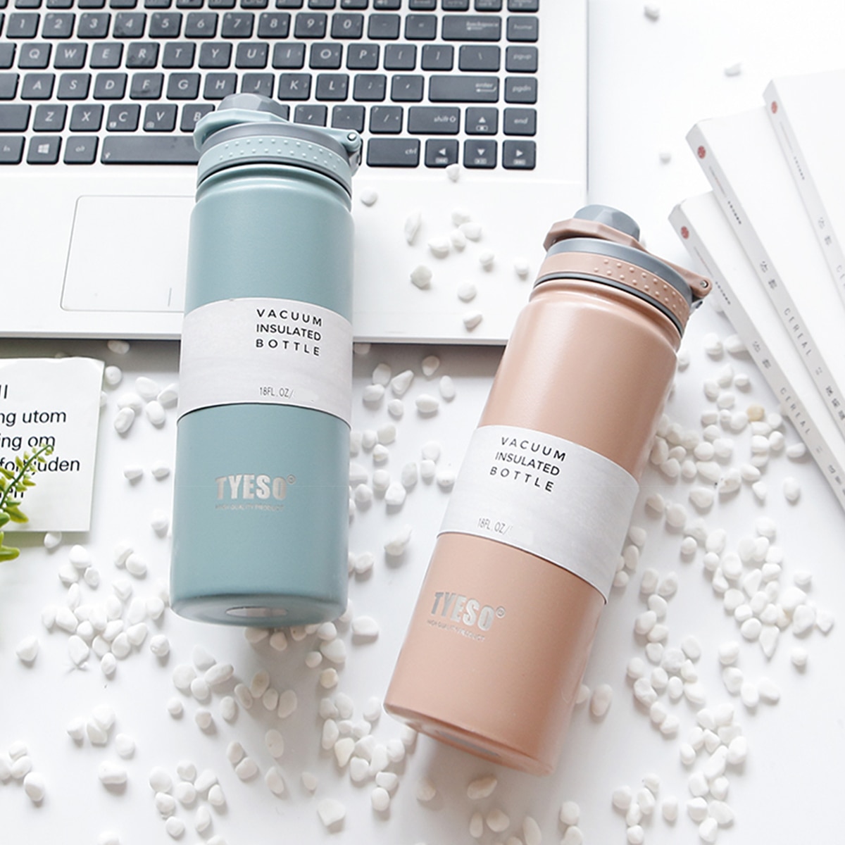 กระบอกน้ำพร้อมพิมพ์ ขนาด 500 mL. จุกดูดน้ำ