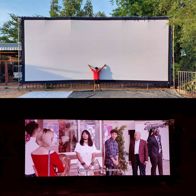 จอหนัง ผ้ามุกด้าน 6 เมตร 2.35:1