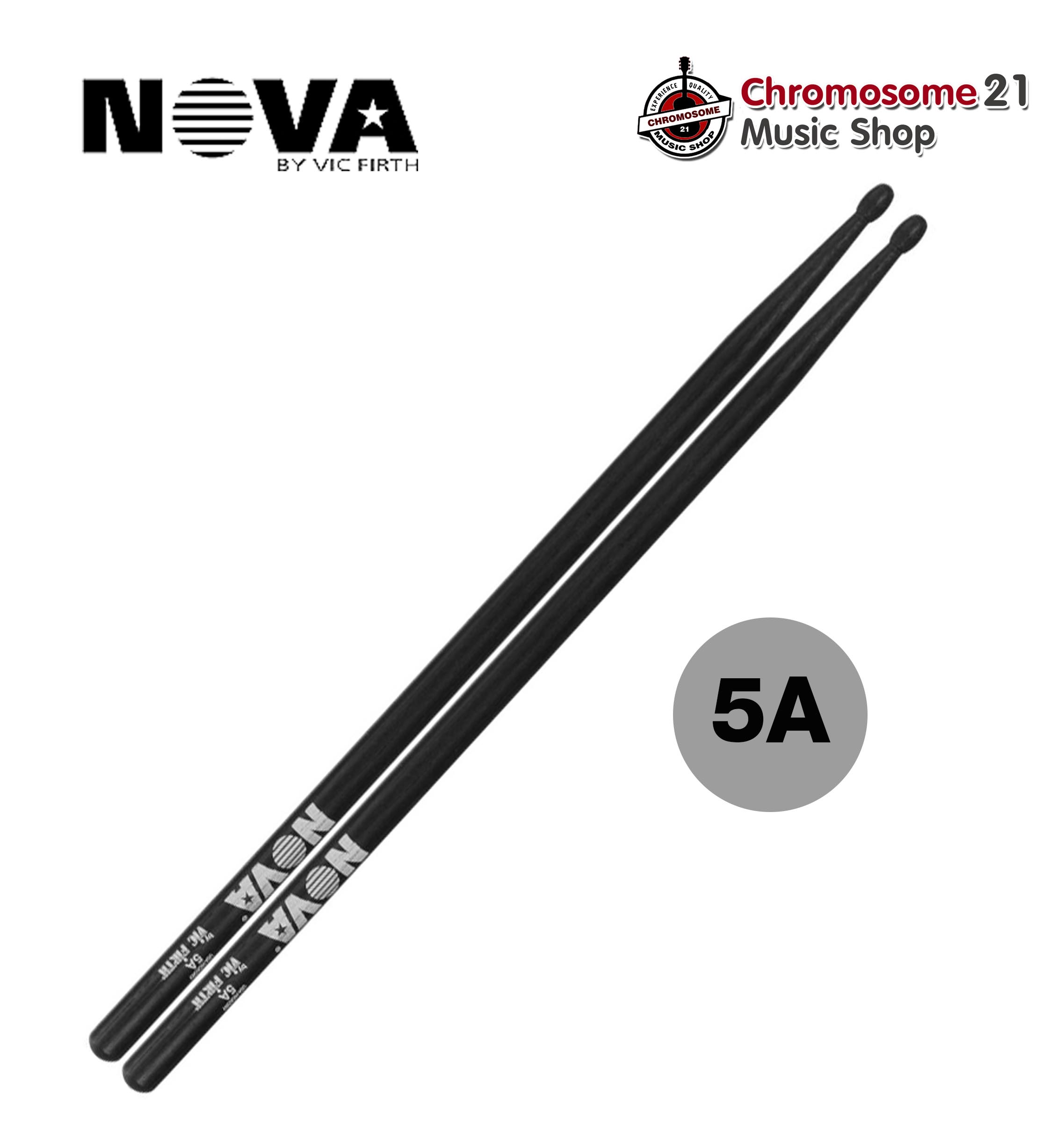 ไม้กลอง NOVA By Vic Firth ขนาด 5A(สีดำ)