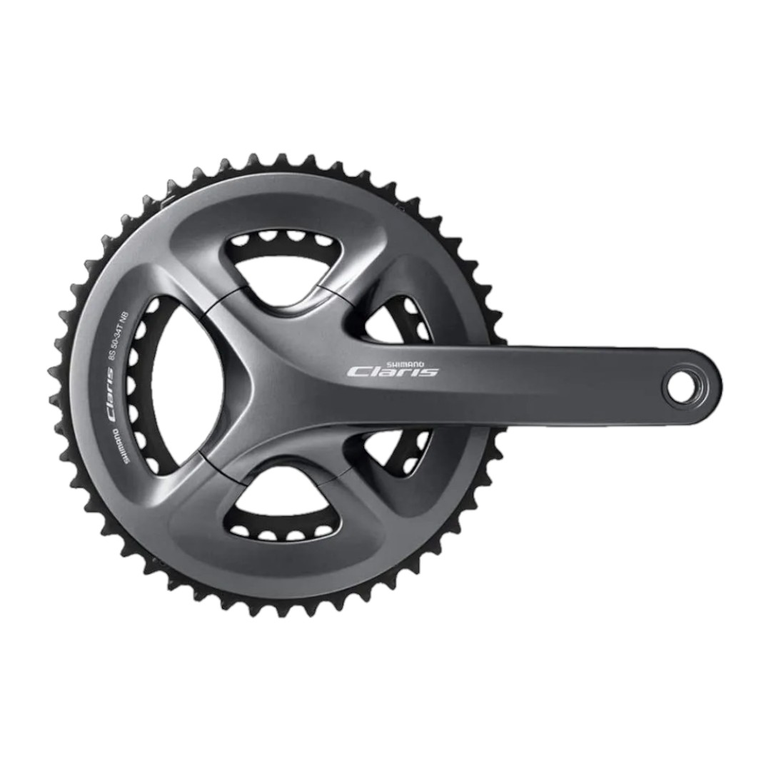 จานหน้า 2 ชั้นจักรยานเสือหมอบ 8 สปีด Shimano Claris FC-R2000 50/34T 170mm