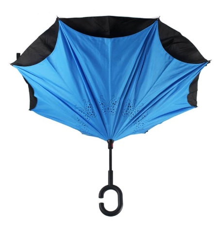 ร่มกลับด้าน สีฟ้า (คละสี)