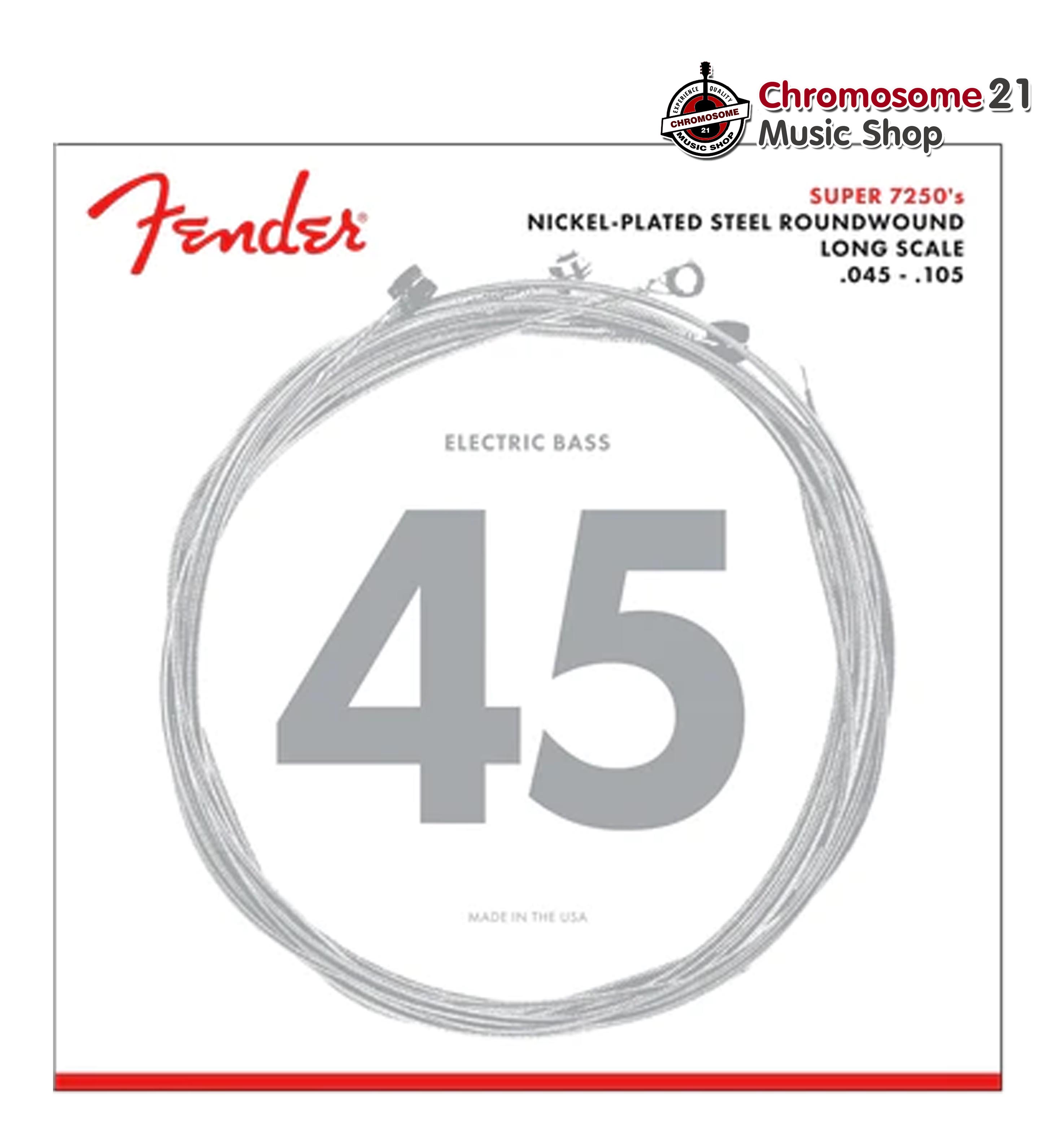 สายเบส Fender® 7250 Nickel-Plated Steel (NPS) ชุด4สาย