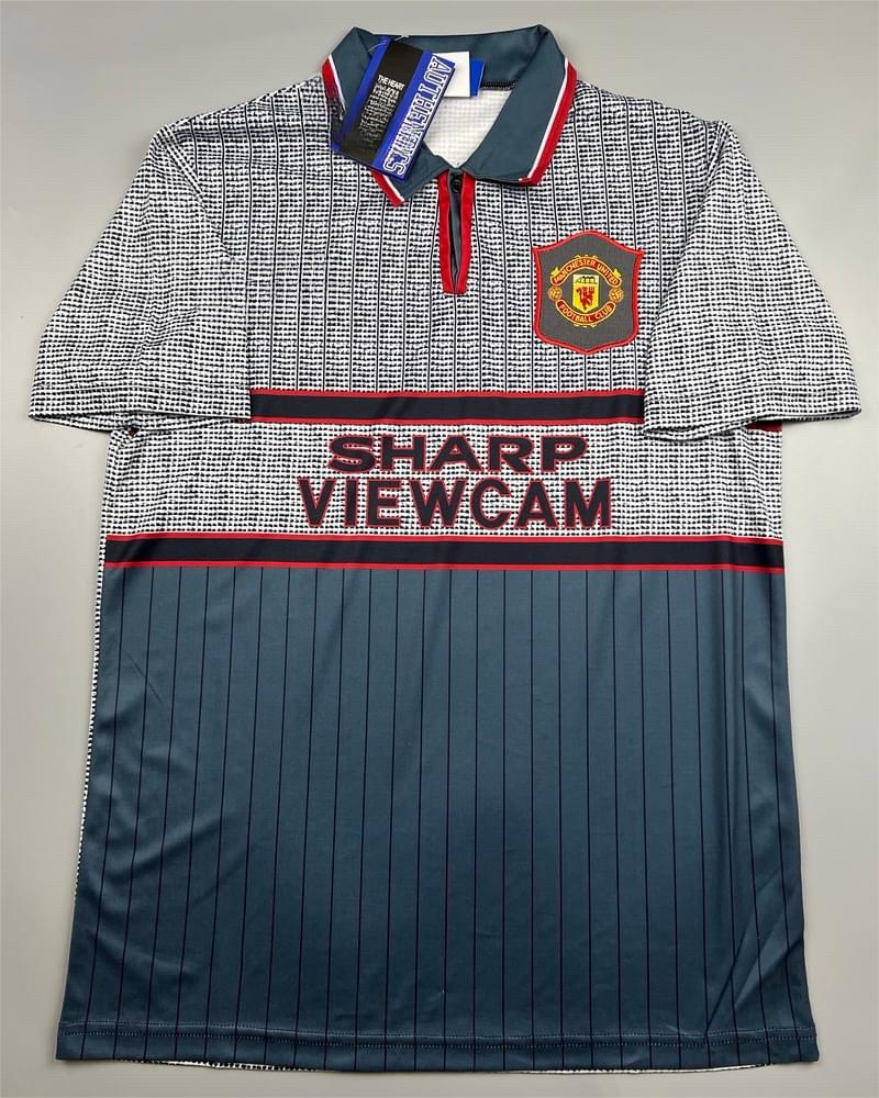 เสื้อบอลย้อนยุค แมนยู 1995 เยือน Retro Manchester United Away เรโทร คลาสสิค 1995-96