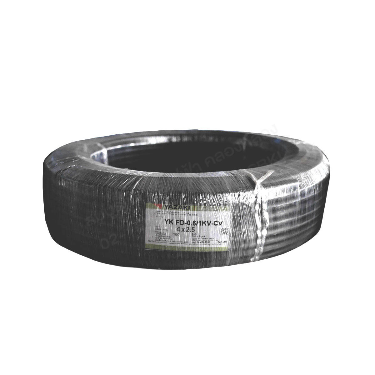 YAZAKI สายไฟ FD-0.6/1KV-CV ขายเป็นม้วน (ม้วนละ 100 เมตร) 100M/ROLL 4C(CORE) สีดำ