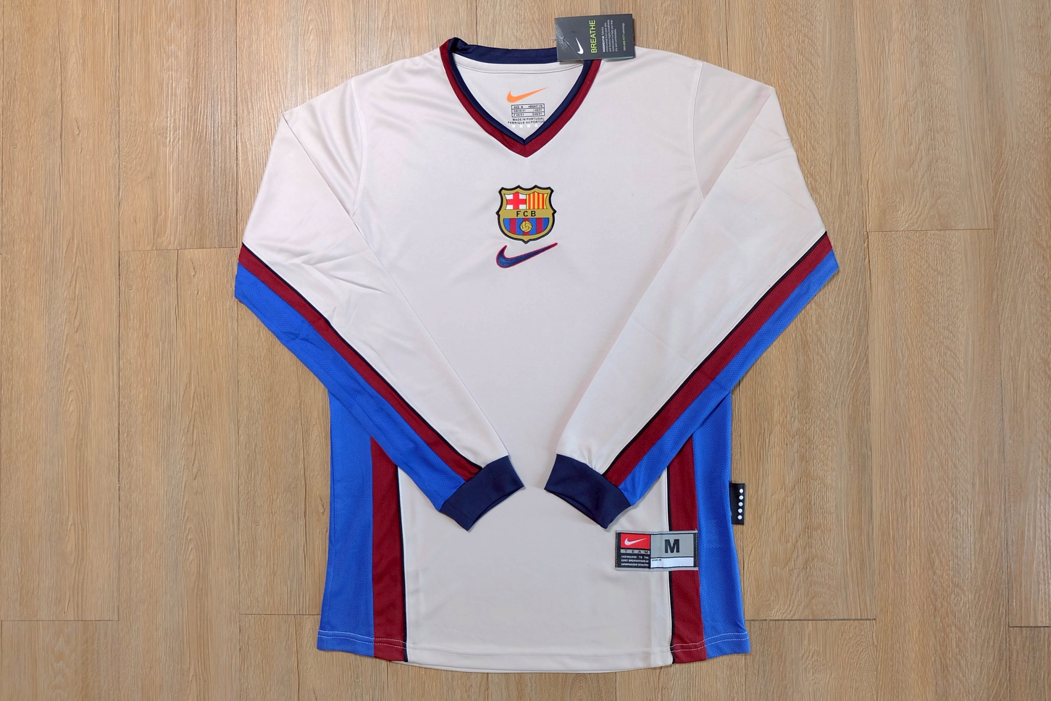 Retro เสื้อฟุตบอลบาซ่า แขนยาว Away เกรดแฟนบอล 98-99