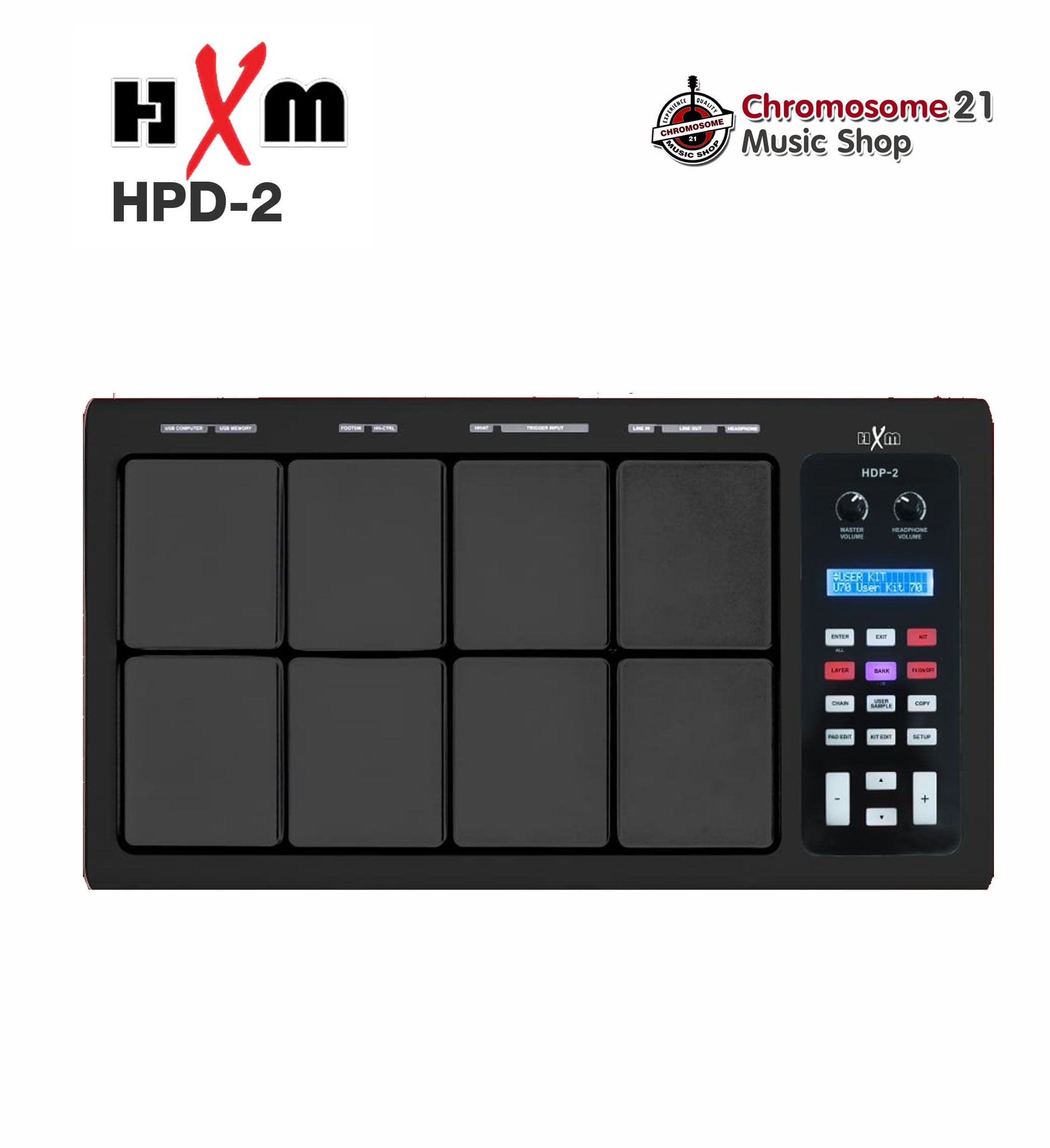 HXM HDP-2 แพตกลองไฟฟ้า สี BLACK