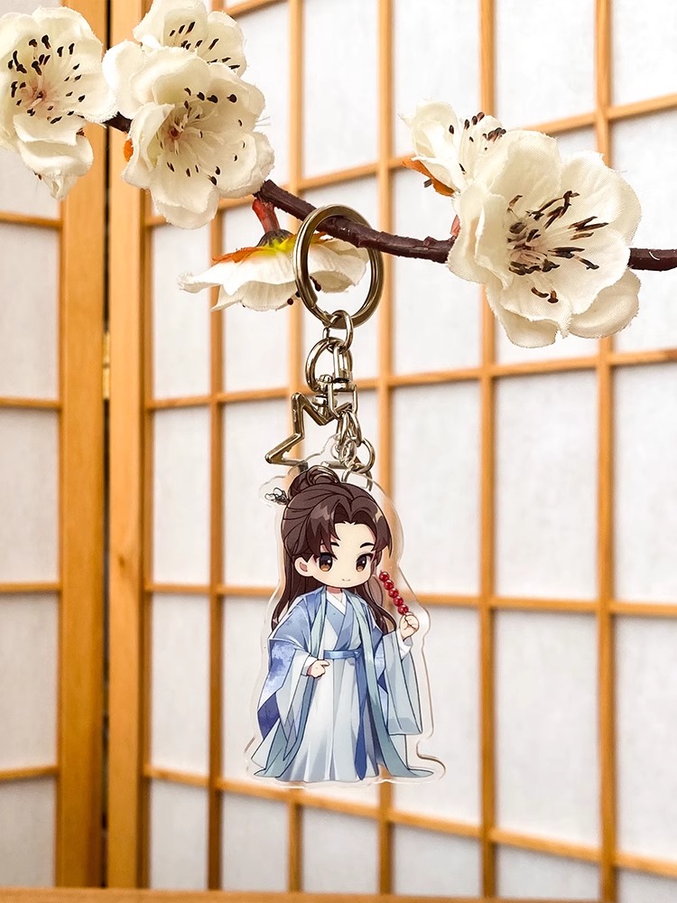 Pre - พวงกุญแจสื่อรักปีศาจจิ้งจอกภาคจันทราสีชาด ซีรี่ย์จีน (Official Goods) GongJun หยางมี่