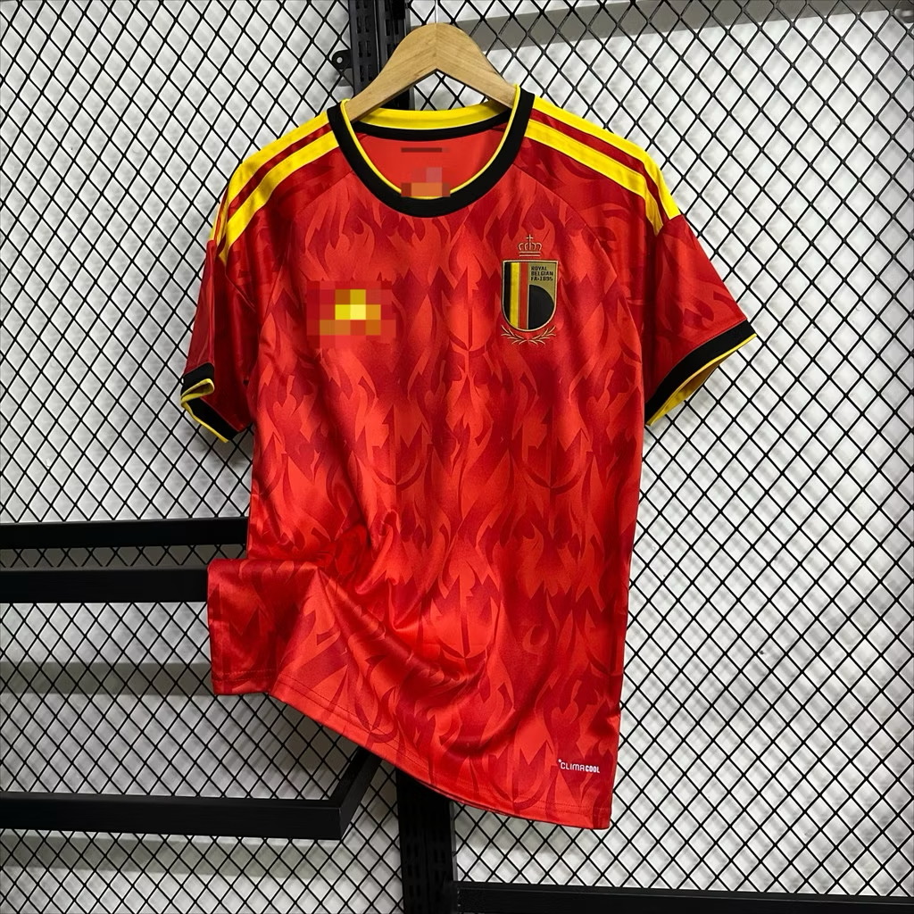 2026-27 มาใหม่ เสื้อฟุตบอลทีมชาติเบลเยี่ยม สีเเดง สำหรับผู้ชาย Fans Edition เกรดแฟนบอล Size S-2XL