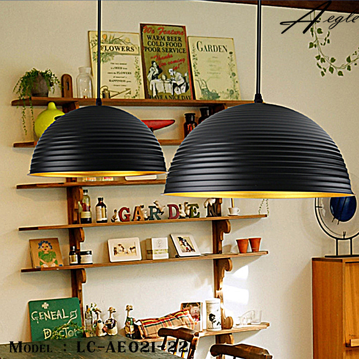 โคมไฟห้อยเพดาน American modern country pot