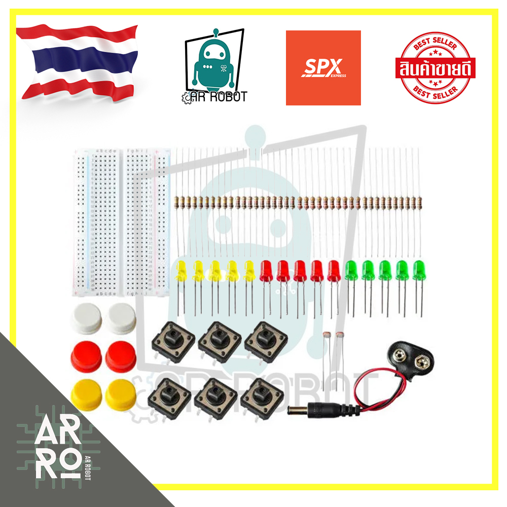 ชุดเรียนรู้ Arduino Nano ครบชุด Arduino Nano พร้อมสาย USB อุปกรณ์จัดเต็ม (สินค้าในไทย)
