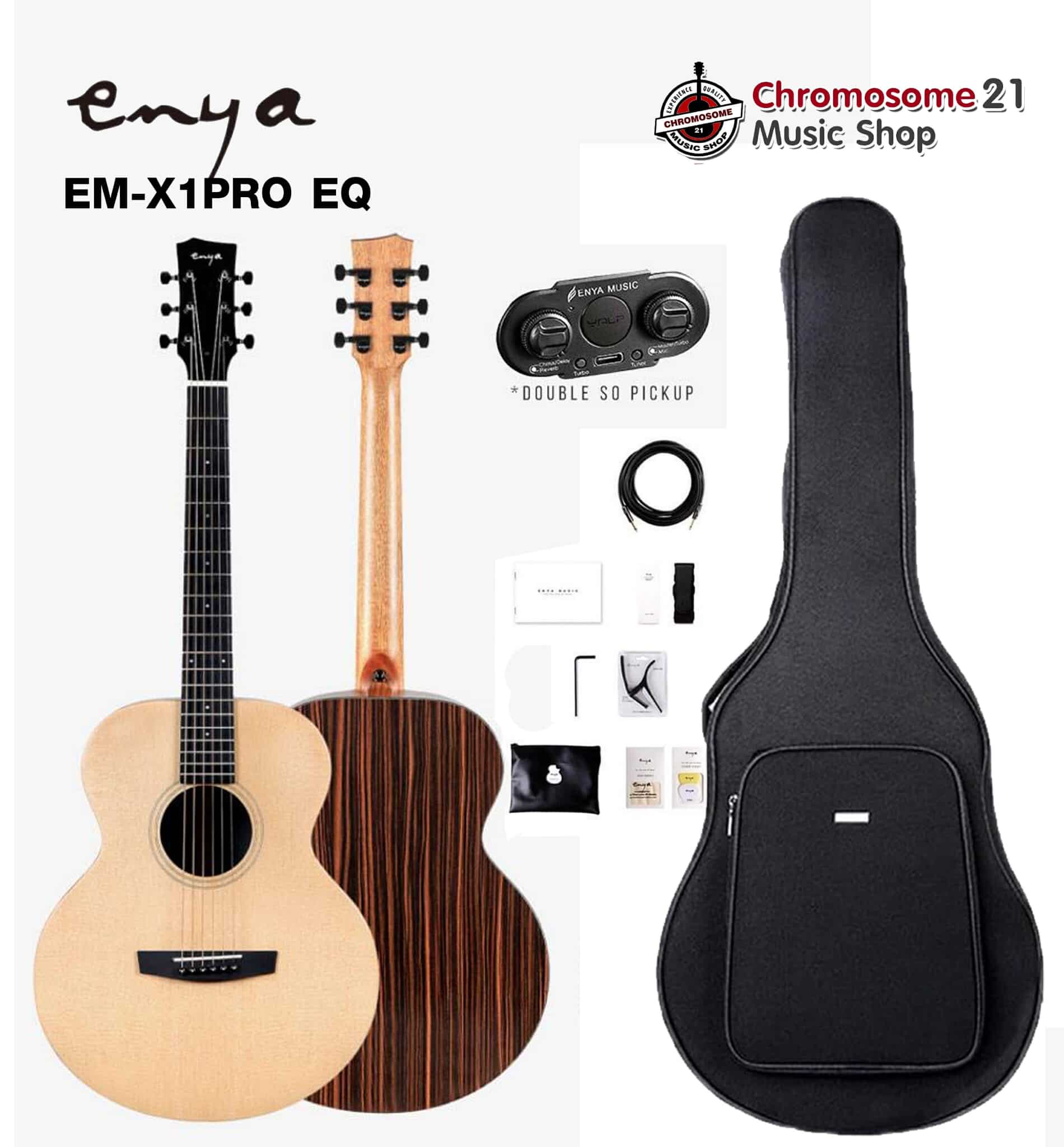 กีตาร์โปร่งไฟฟ้า Enya EM-X1 Pro EQ ไม้หน้าTop Solid Spruce