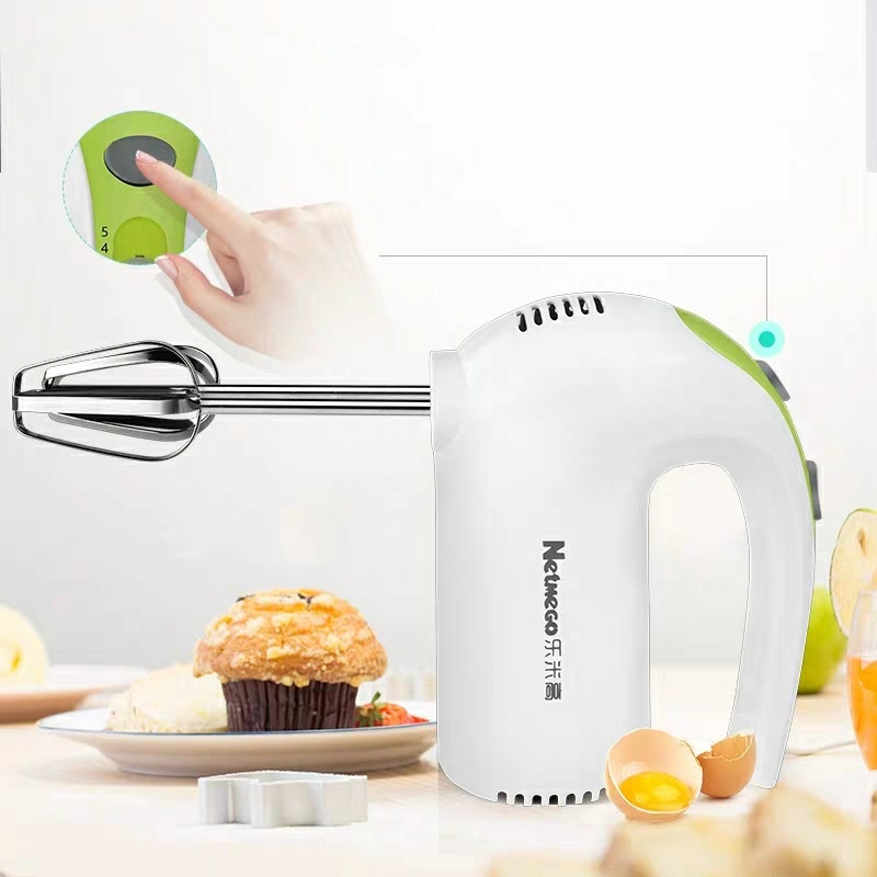 เครื่องผสมอาหาร แบบมือถือ Netmego N330S ฟรี!หัวตี 2แบบ 125W (เครื่องตีไข่ ตีครีม นวดแป้ง)