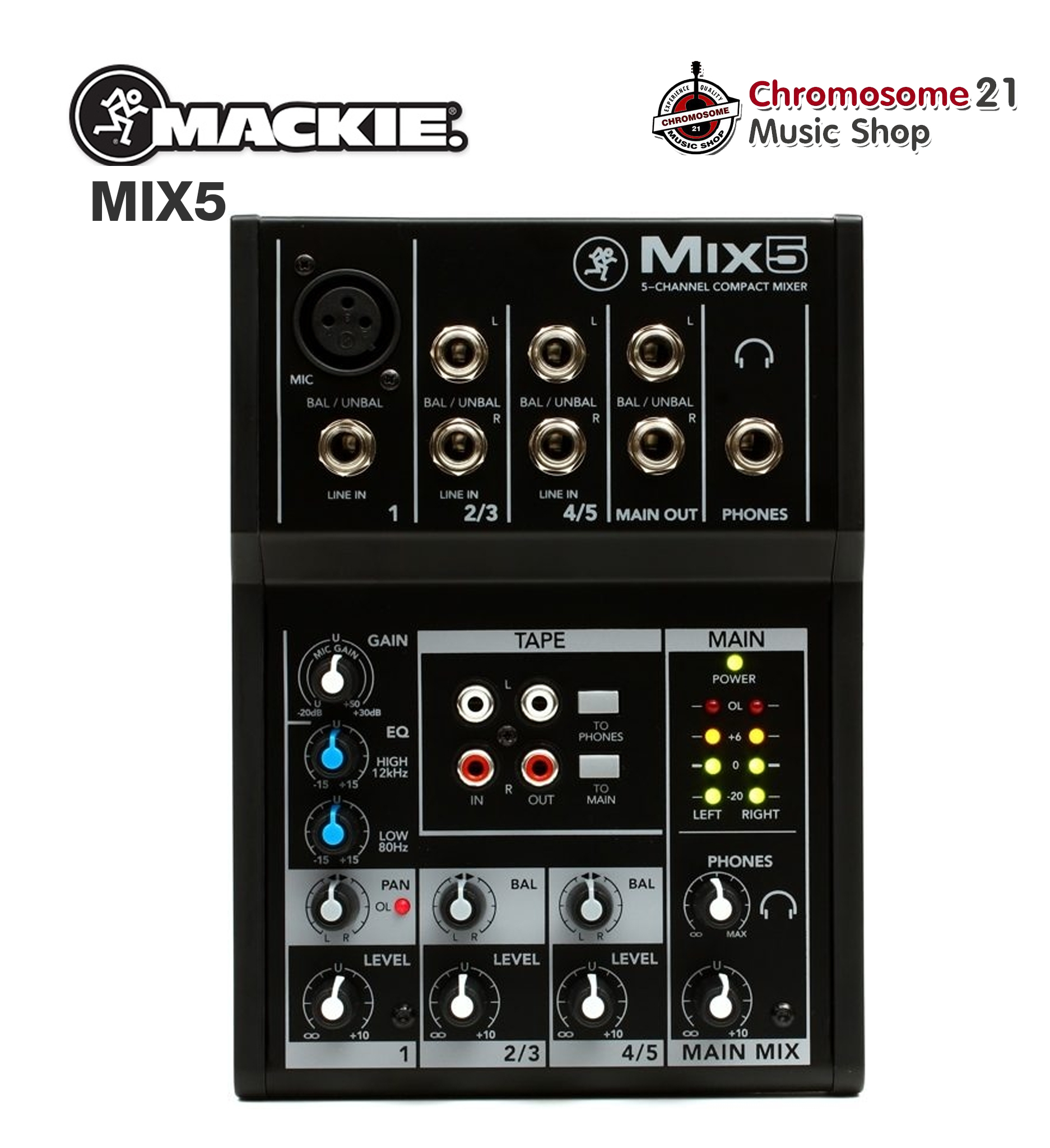 Mackie MIX5 มิกเซอร์อนาล็อก 5 แชนแนล