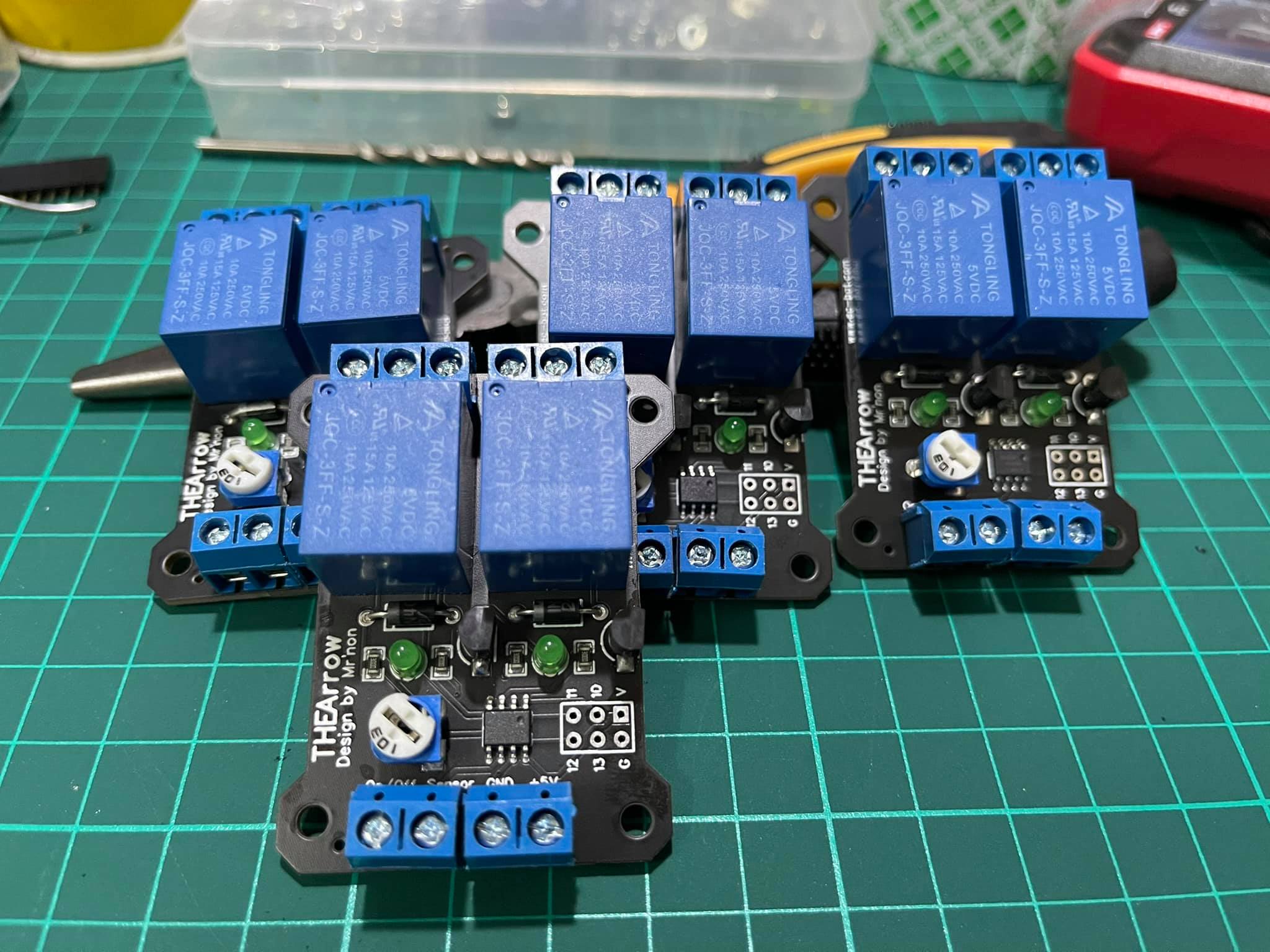 ชุดควบคุมตู้พ่นหมอก Relay 2ch หน่วงเวลาตามค่าโวลลุ่ม มี 2 โหมด Auto,Manual