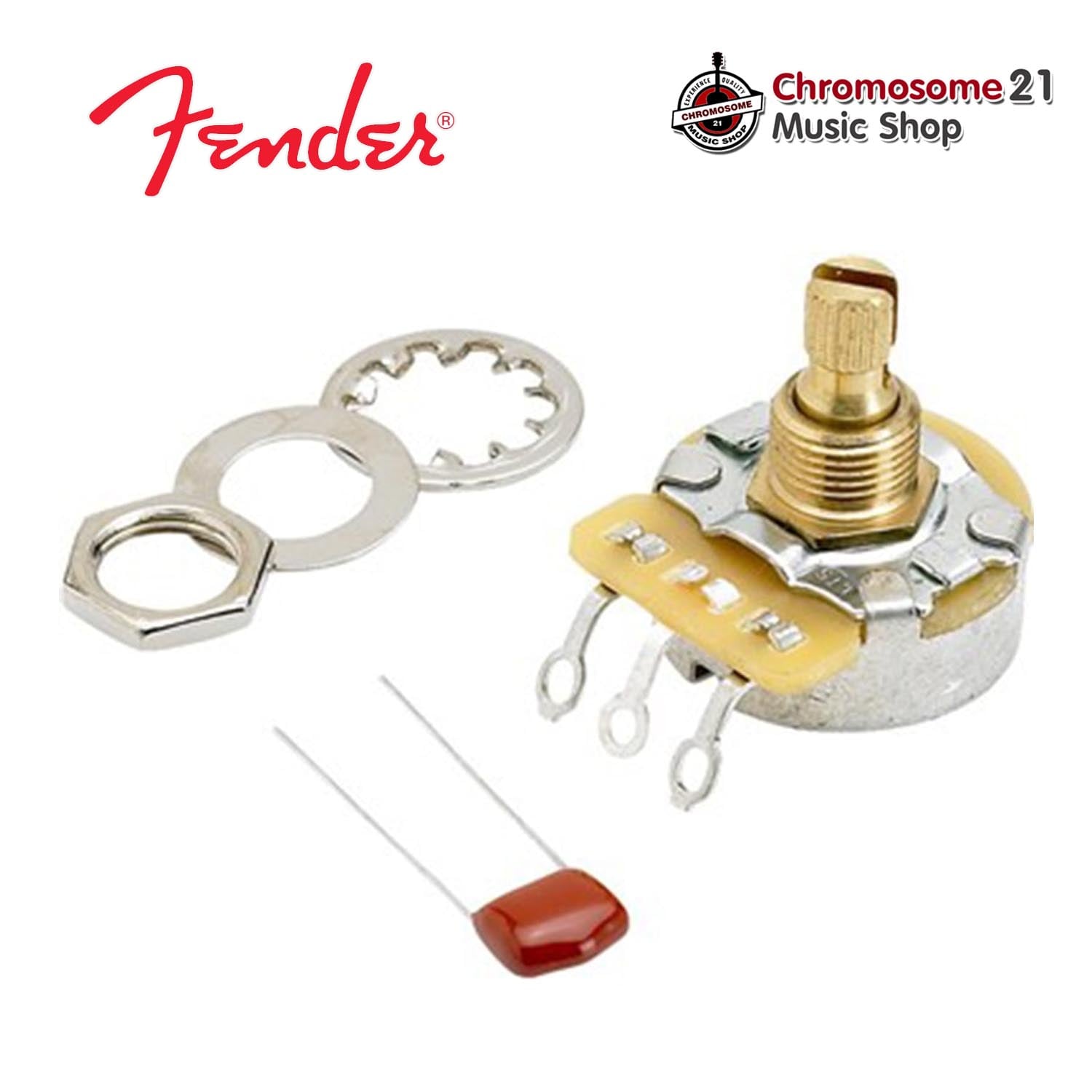 พอทวอลุ่มโทนกีตาร์ FENDER PURE VINTAGE 250K SPLIT SHAFT POTENTIOMETER (VOLUME OR TONE)