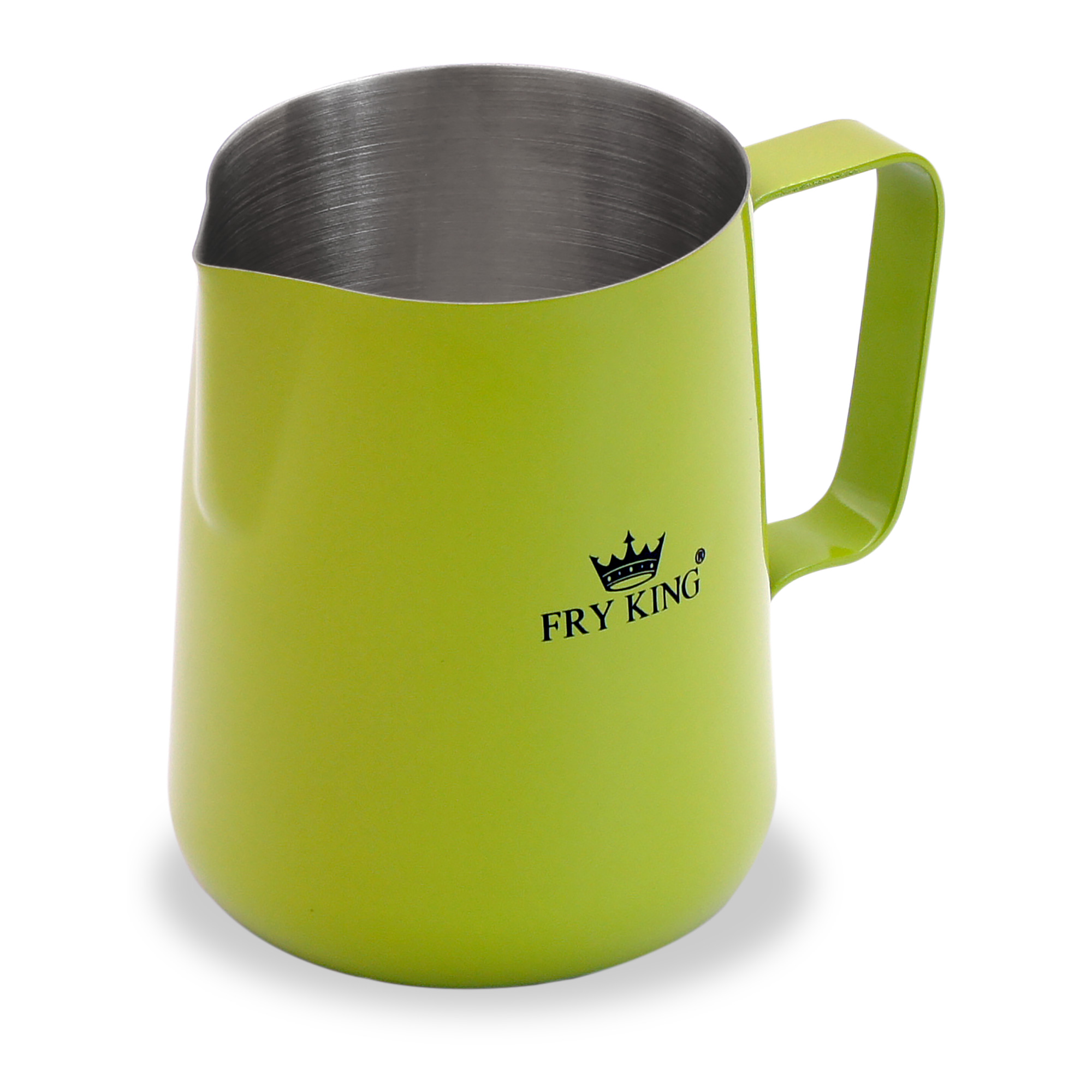 เหยือกตีฟองนม สแตนเลส ขนาด 600ml Stainless Pitcher 600cc ยี่ห้อ Fry King รุ่น FR-L006 แก้วตีฟองนม พิชเชอร์ ถ้วยสแตนเลสเติมนม