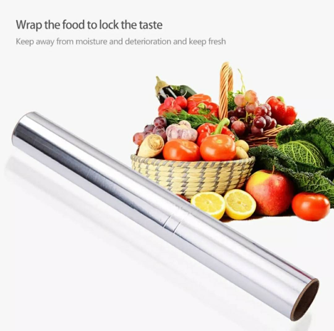 กระดาษฟอยล์ห่ออาหาร ฟอยล์เงินห่ออาหาร ความยาว 10 เมตร หน้ากว้าง 30 ซม