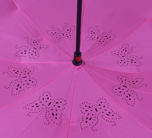 ร่มกลับด้าน สีชมพู (คละสี)