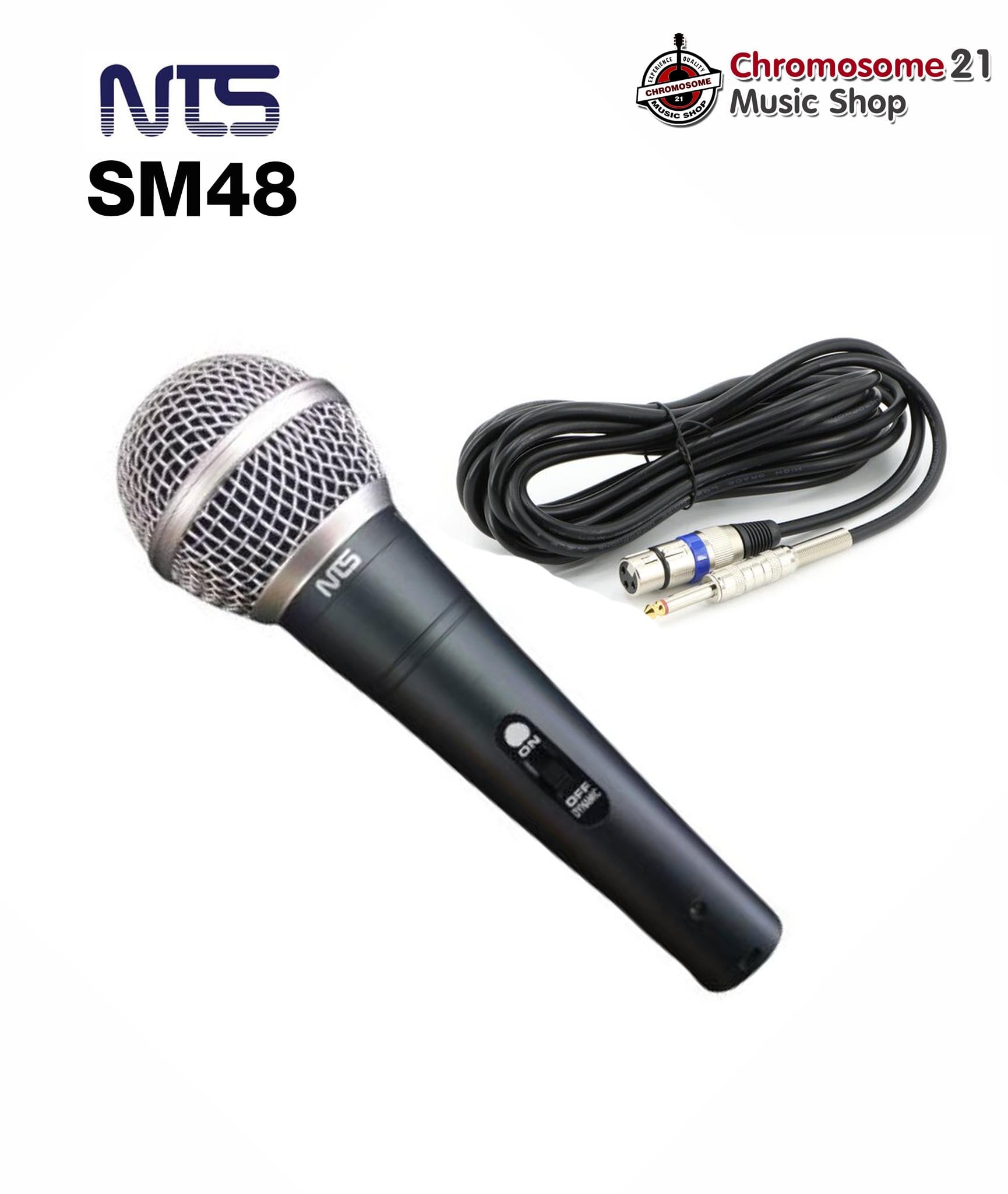 ไมโครโฟน NTS SM-48 พร้อมสายยาว 5 เมตร