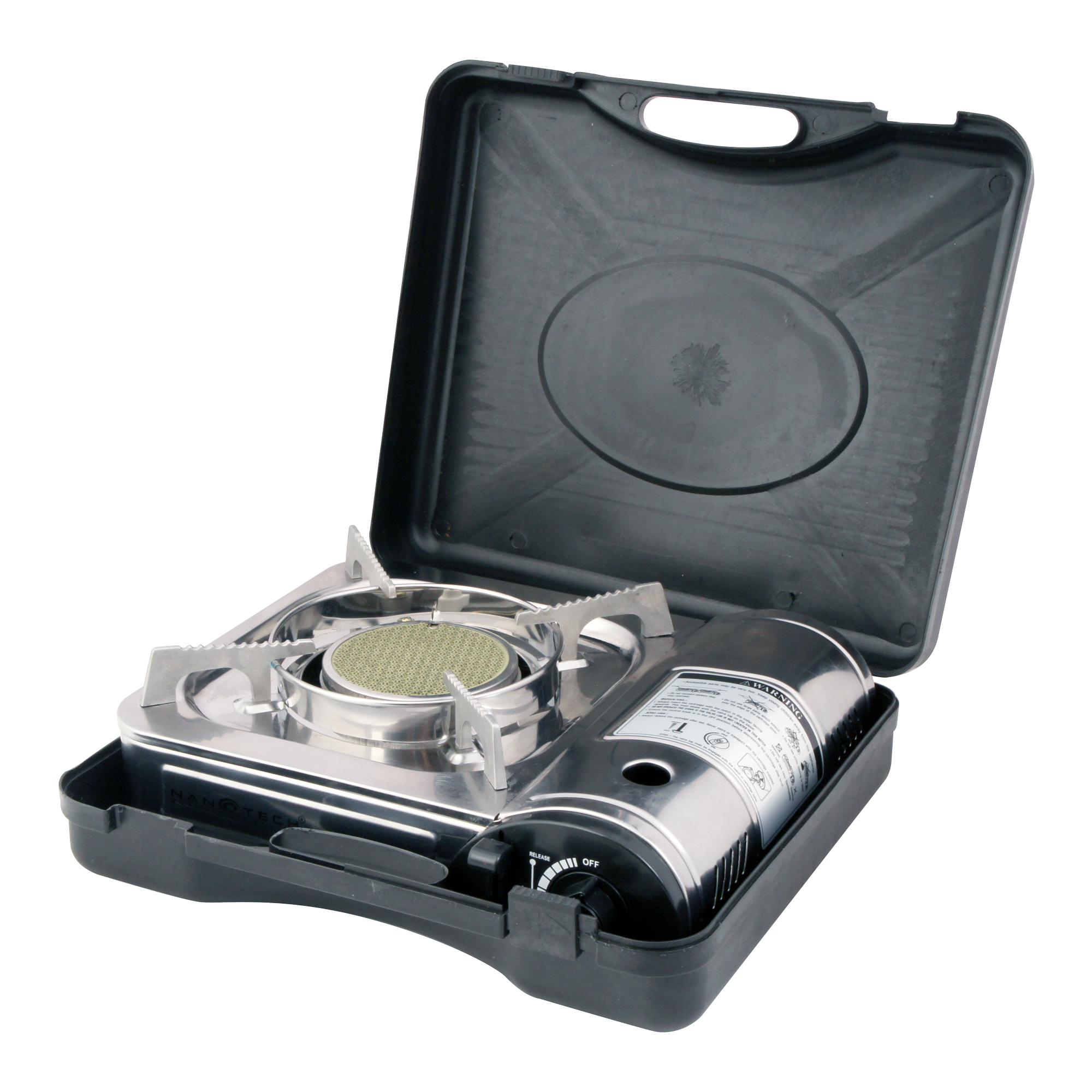 เตาปิคนิคสเตนเลส รุ่น NT-BD-009CS เตากล่องปิคนิค ยี่ห้อ Nanotech (ไม่รวมแก๊สกระป๋อง)