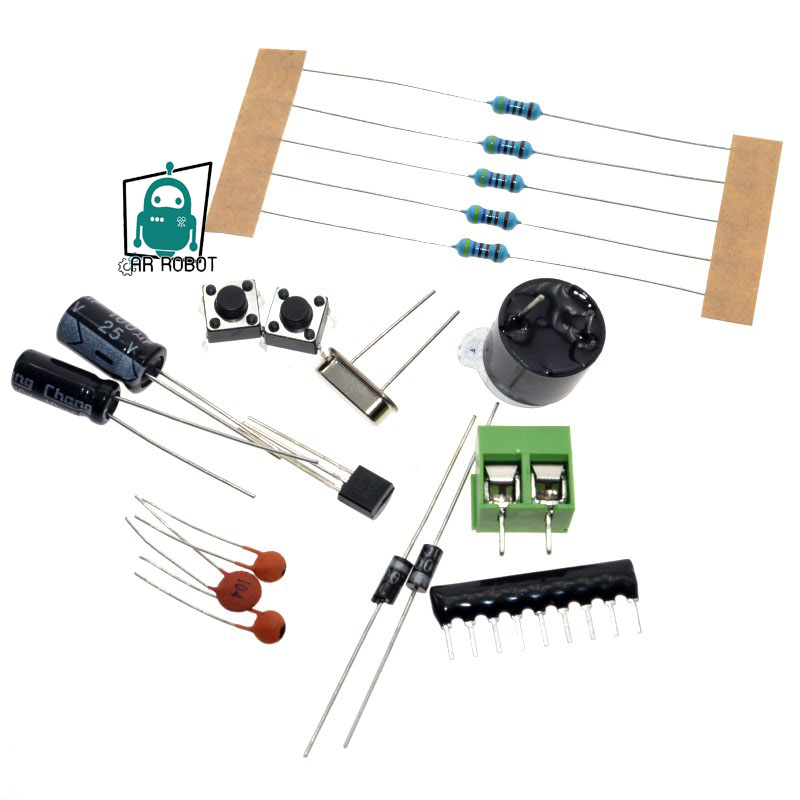 ชุด WAVGAT AT89C2051 ดิจิตอล 4 บิตนาฬิกาอิเล็กทรอนิกส์ DIY