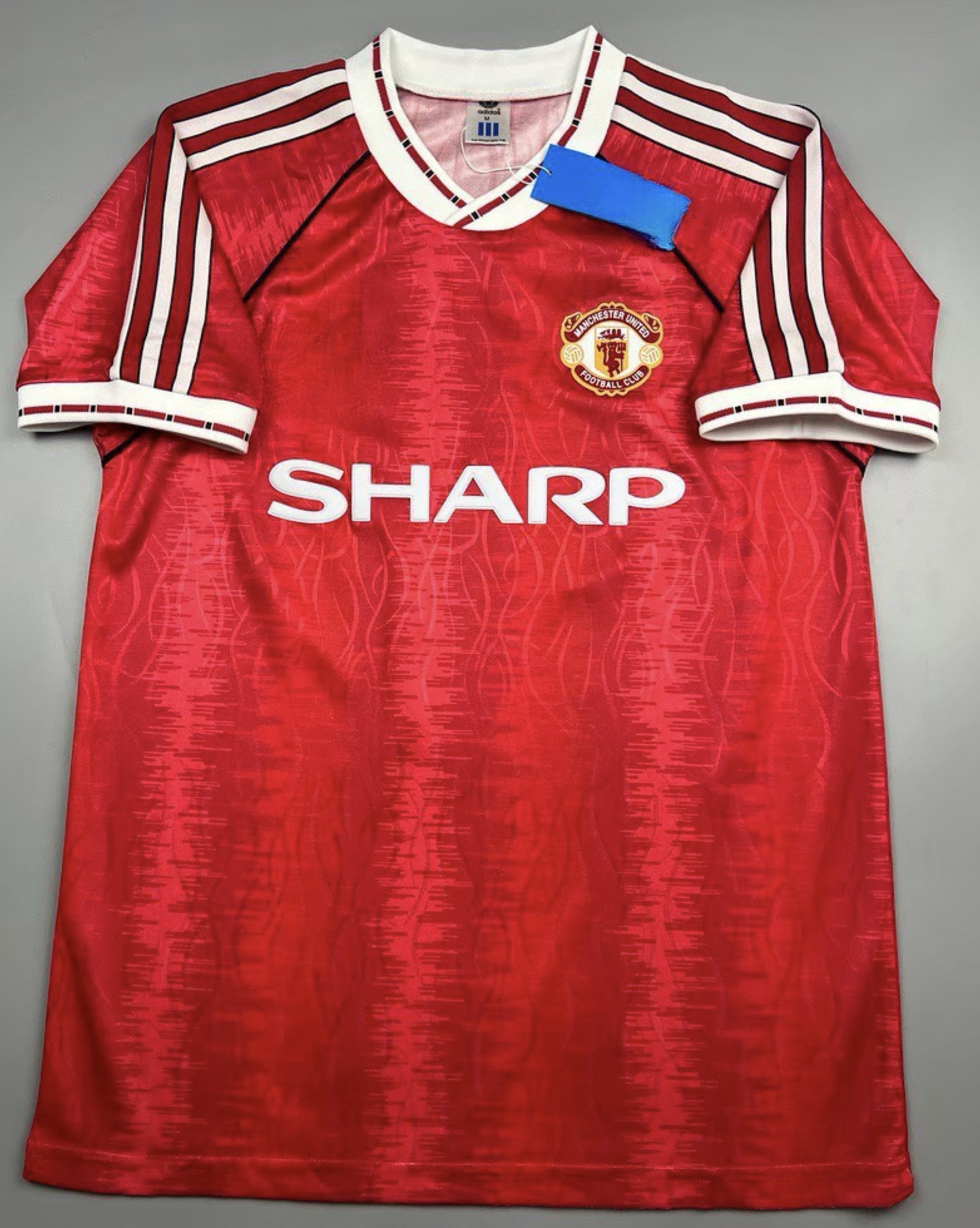 Retro เสื้อบอลย้อนยุค แมนยู Home เหย้า 1988-90 ลายไฟ