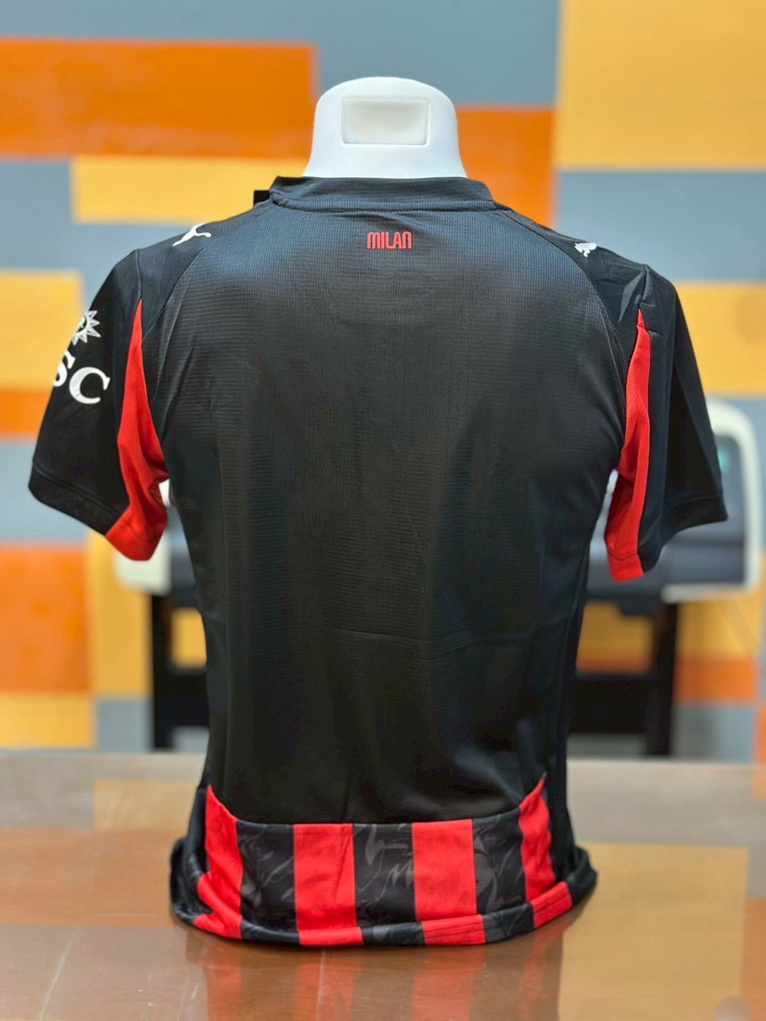 เสื้อฟุตบอล เอซี มิลาน เหย้า สีเเดงดำ Fans Edition เกรดแฟนบอล 2025