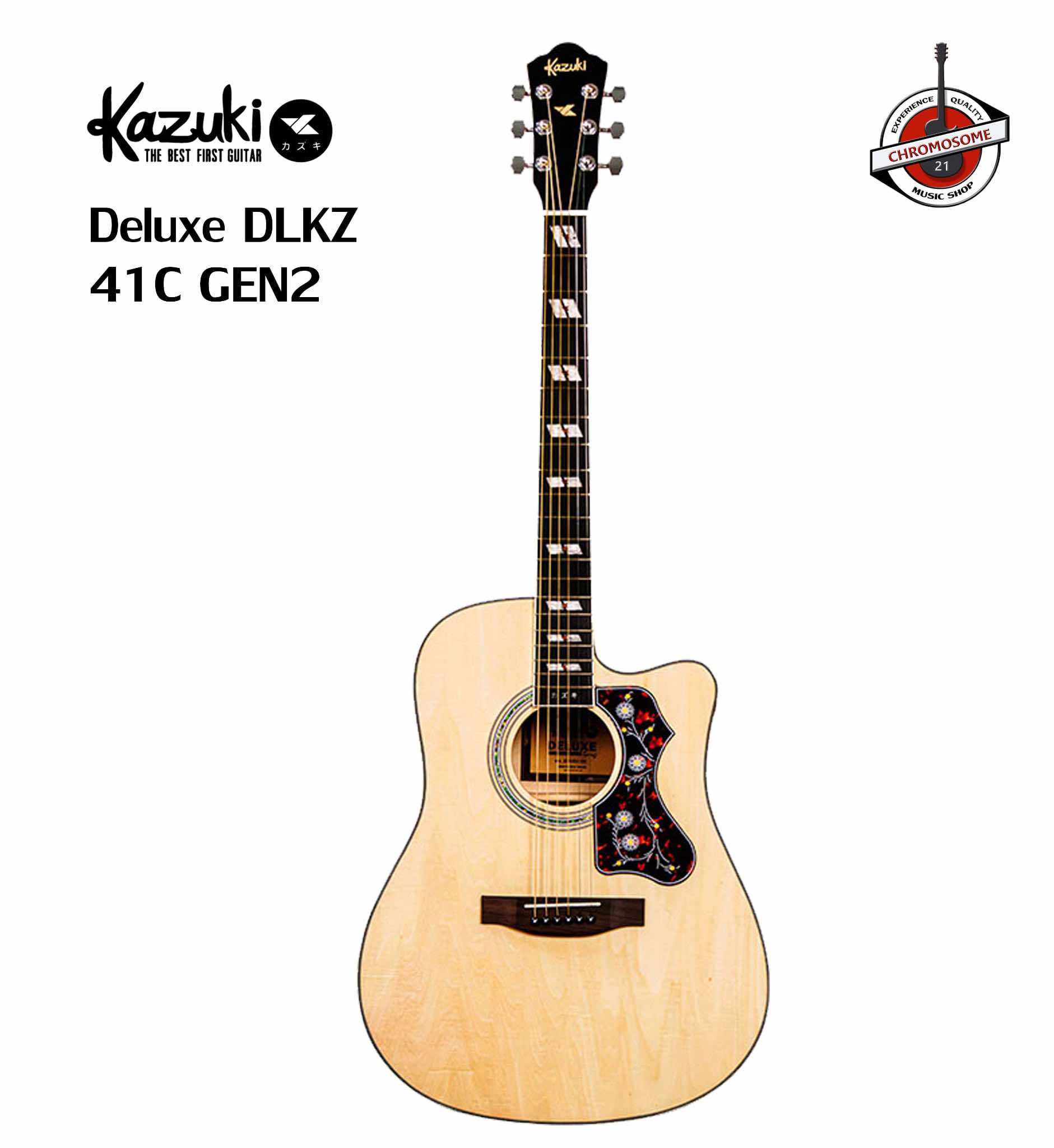 กีตาร์โปร่ง Kazuki Deluxe DLKZ-41C GEN2 (สี Natural)