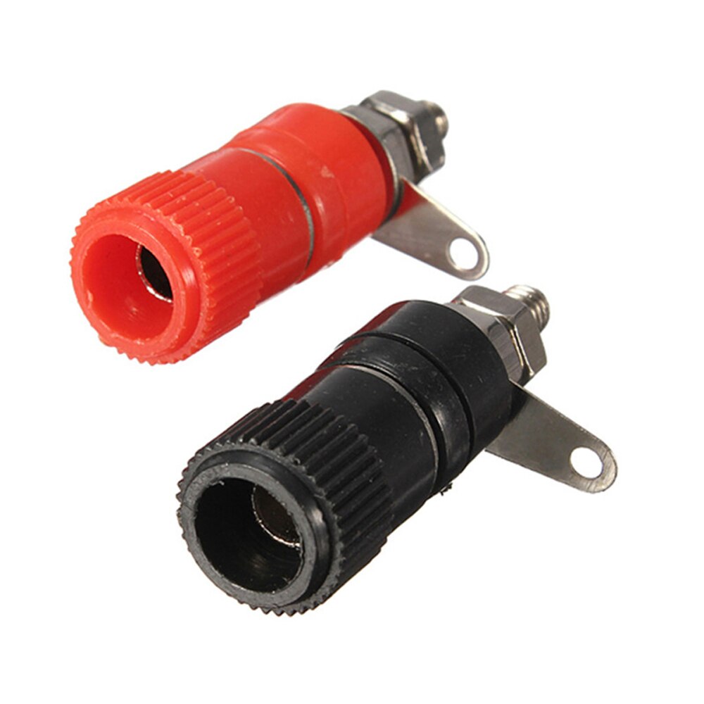 4MM Banana plug Terminal บานานาตัวเมียตัวยาว 1 คู่ (หมุนขันสายไฟได้)