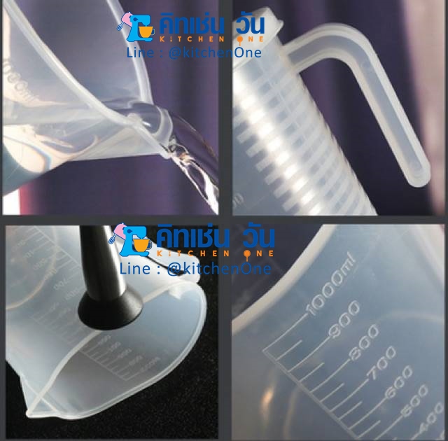ถ้วยตวงพลาสติกแบบหนา ทนความร้อนสูง ขนาด 100, 250, 500, 1000, 2000 ml (ถ้วยตวงPP)