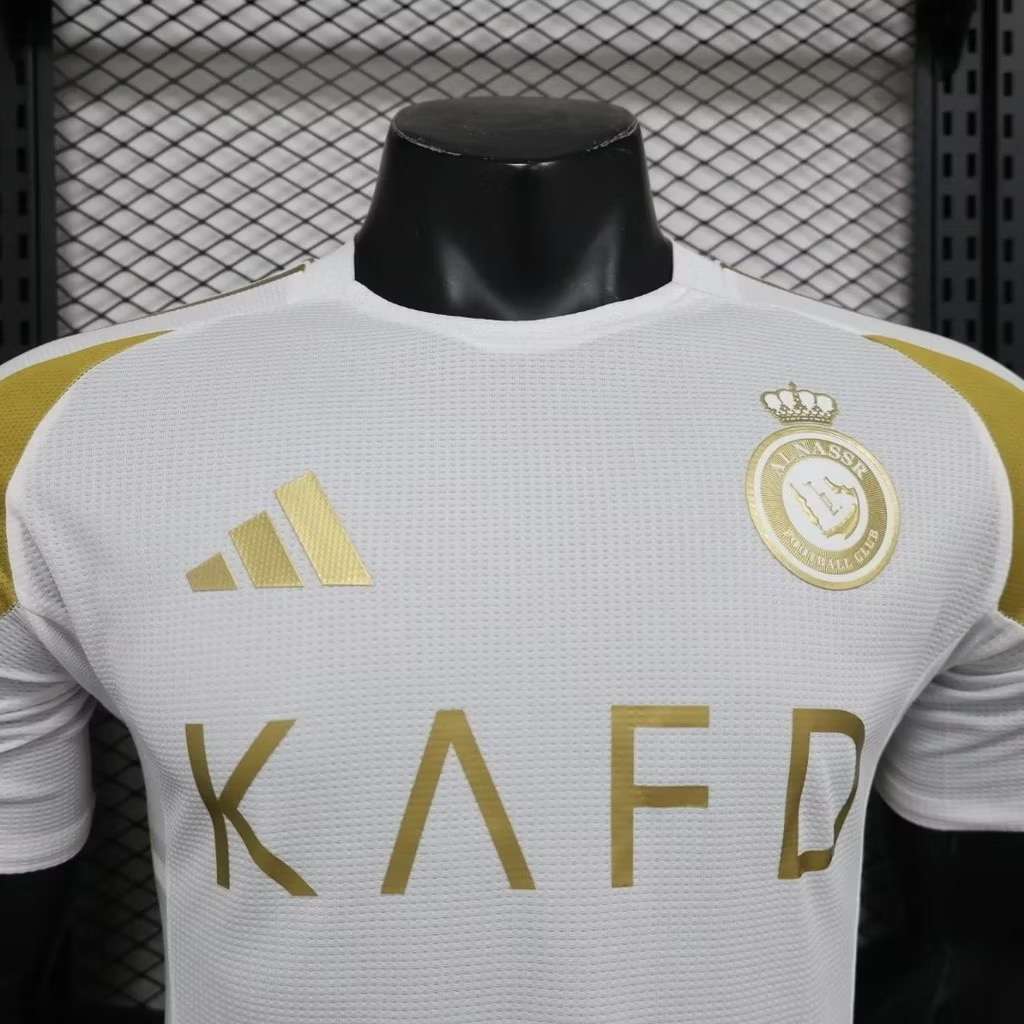 2025-26 เสื้อฟุตบอลอัล นาสเซอร์ สีขาว สำหรับผู้ชาย Player Edition เกรดนักเตะ Size S-2XL