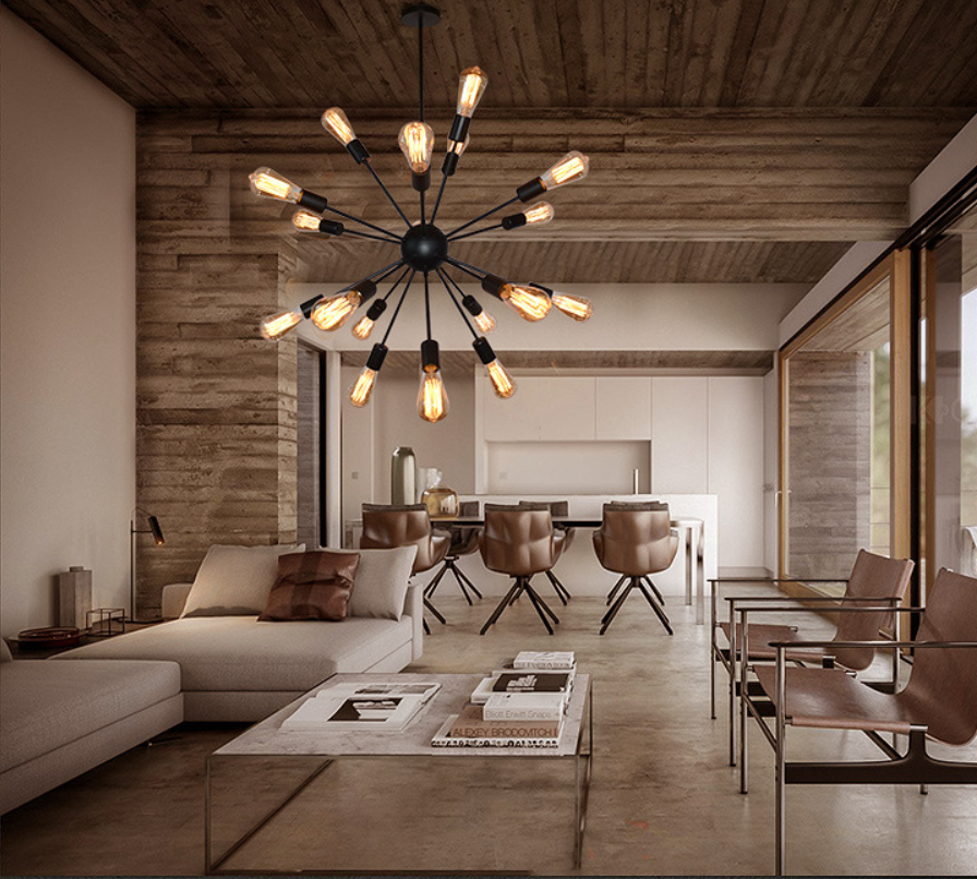 โคมไฟระย้าเหล็กทรง satellite (ดาวเทียม)