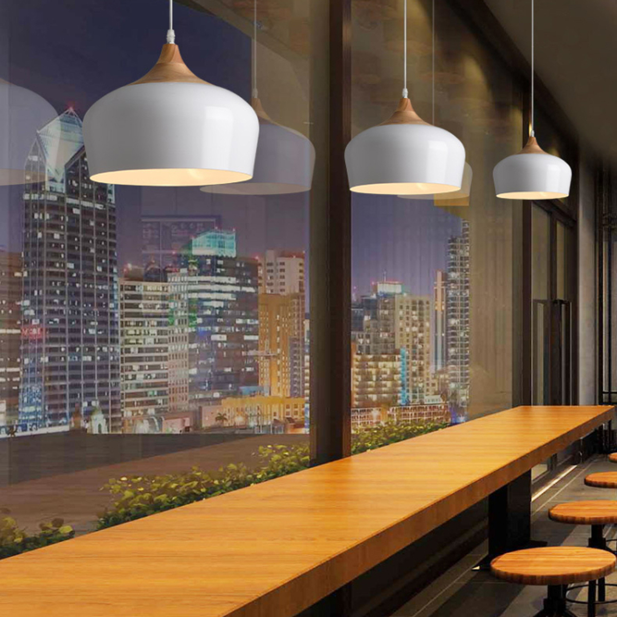 โคมไฟนอร์ดิก โต๊ะอาหาร หัวไม้ 30 cm.