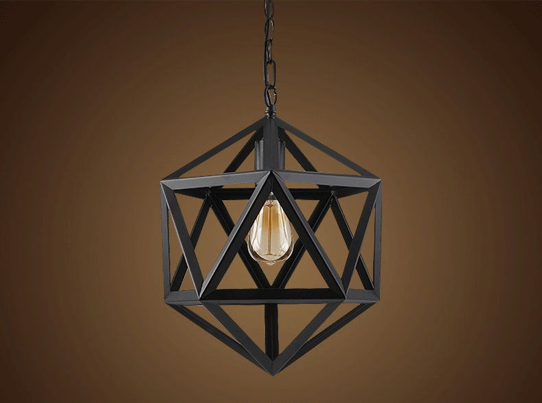 โคมไฟเหล็กดัดทรง 6 เหลี่ยม