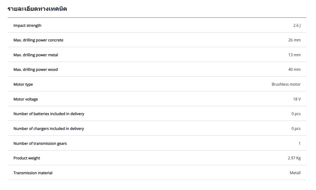 [RS-FS] สว่านโรตารี่ไร้สาย Einhell รุ่น TP-HD 18/26 18v *แบตเตอรี่ไม่รวมอยู่ในชุด*